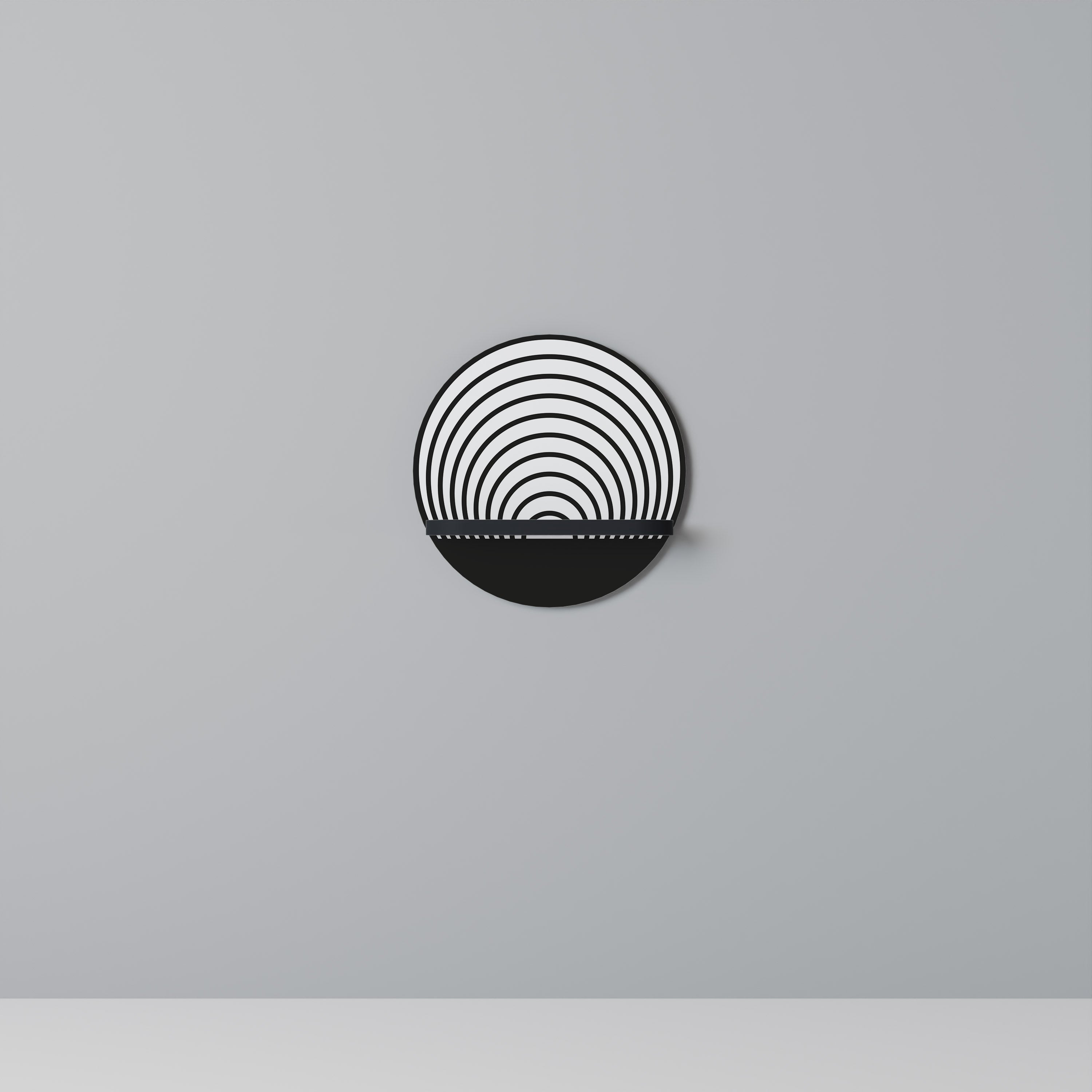 Étagère d'art ronde WHISPERING ROUNDS en finition noire