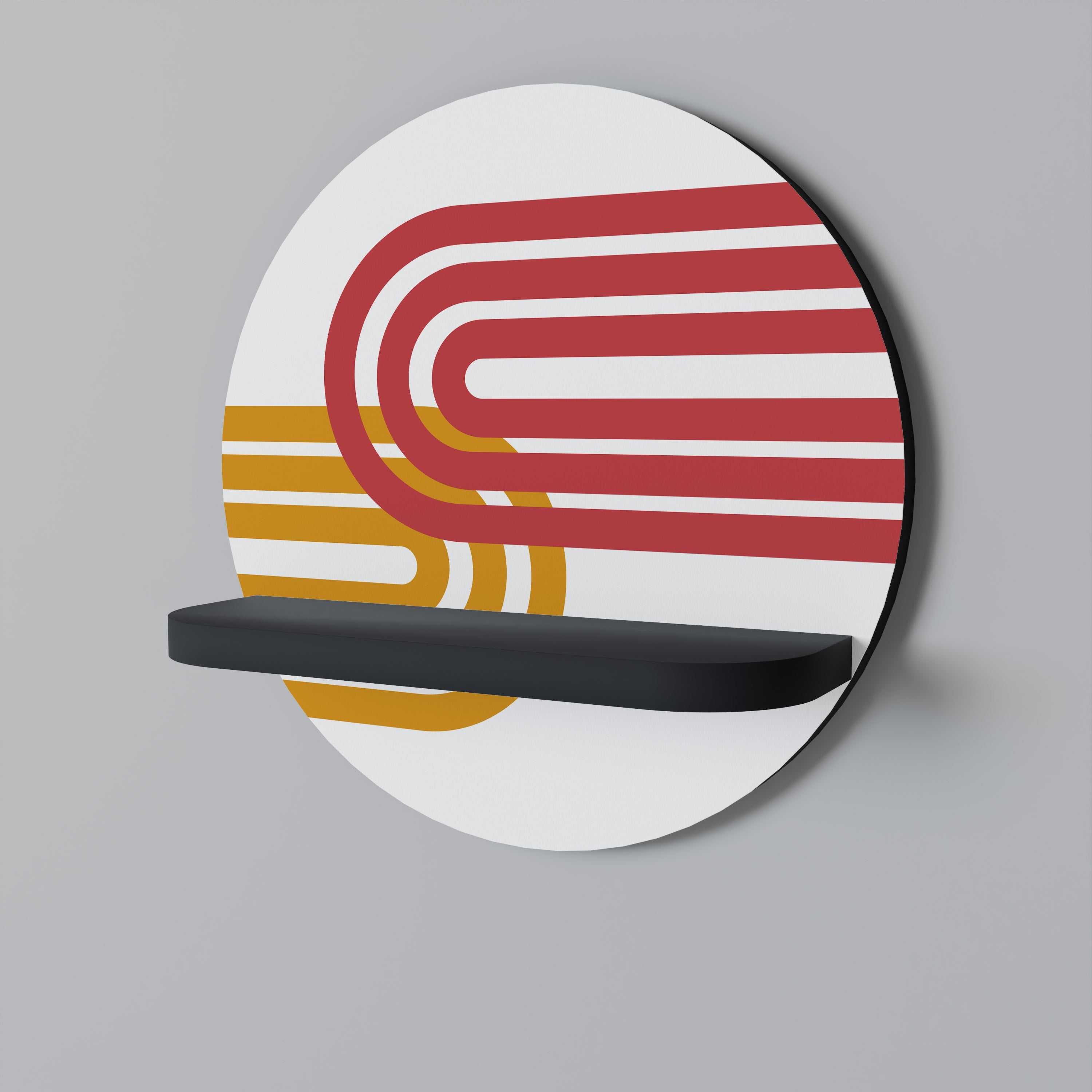 Étagère d'art ronde CIRCLELINE DECOR en finition noire