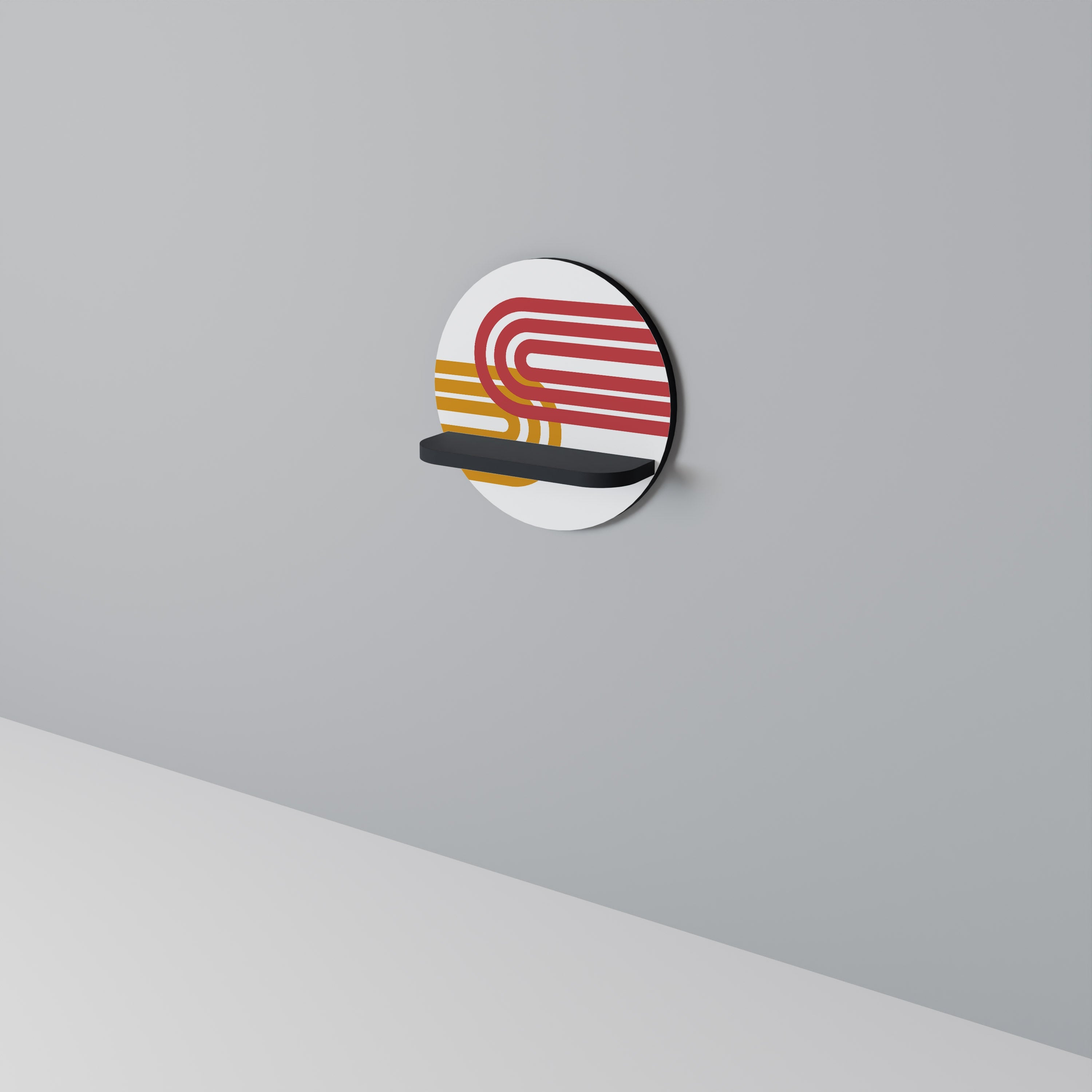 Étagère d'art ronde CIRCLELINE DECOR en finition noire