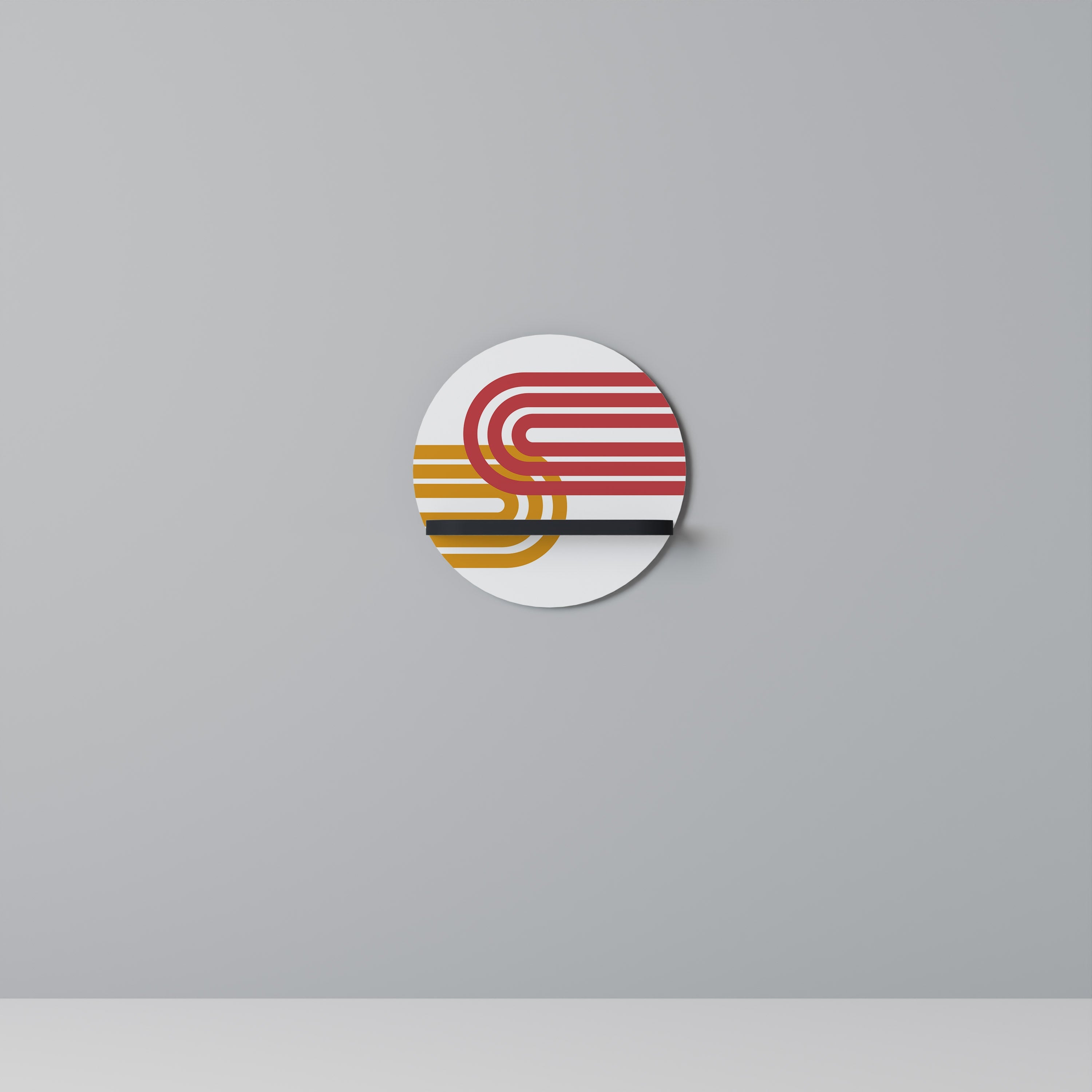 Étagère d'art ronde CIRCLELINE DECOR en finition noire