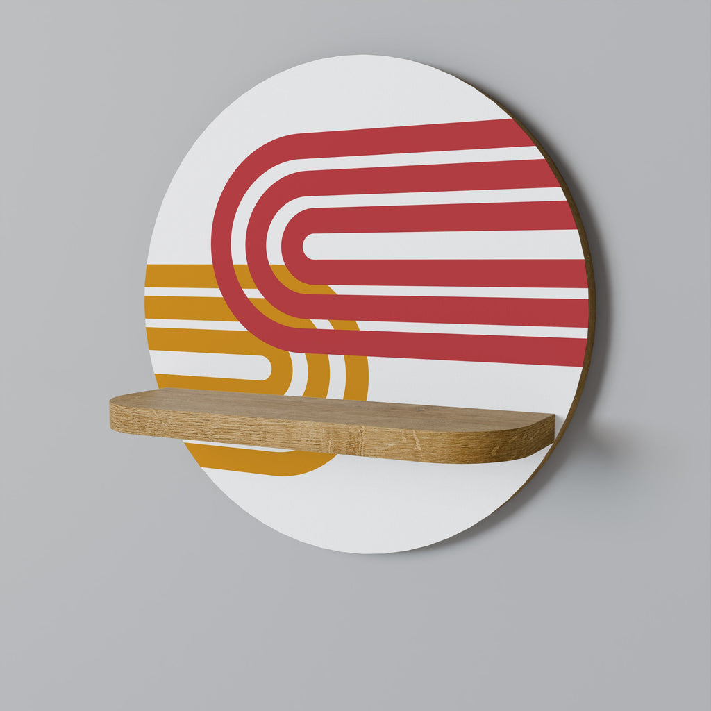 Étagère d'art ronde CIRCLELINE DECOR effet chêne