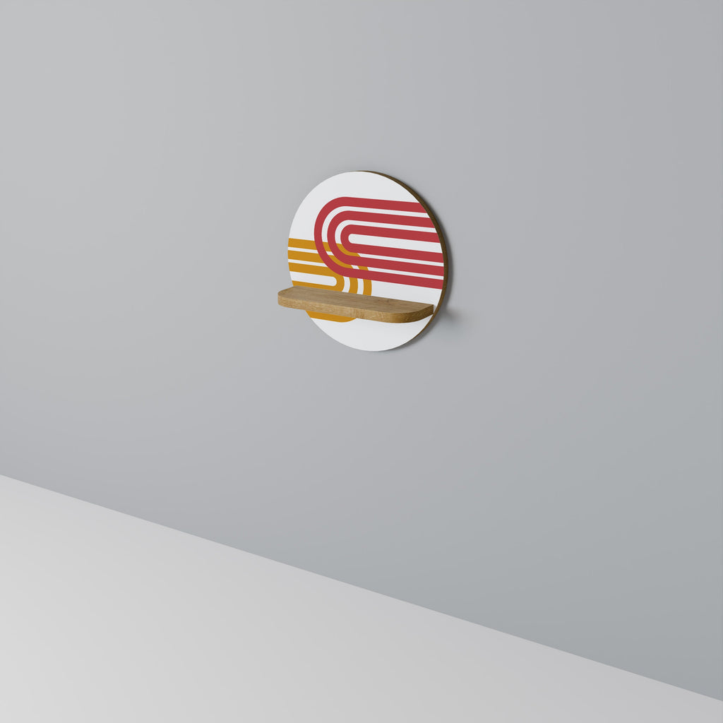 Étagère d'art ronde CIRCLELINE DECOR effet chêne