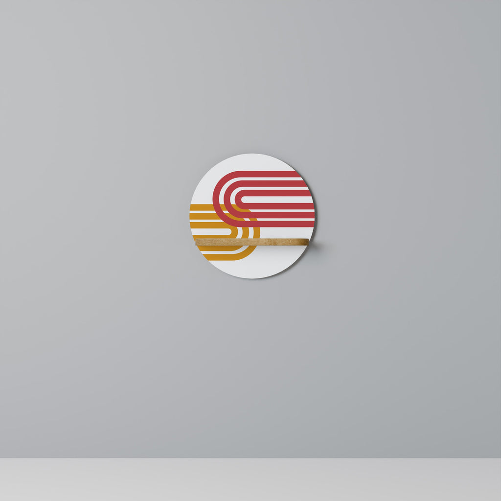 Étagère d'art ronde CIRCLELINE DECOR effet chêne