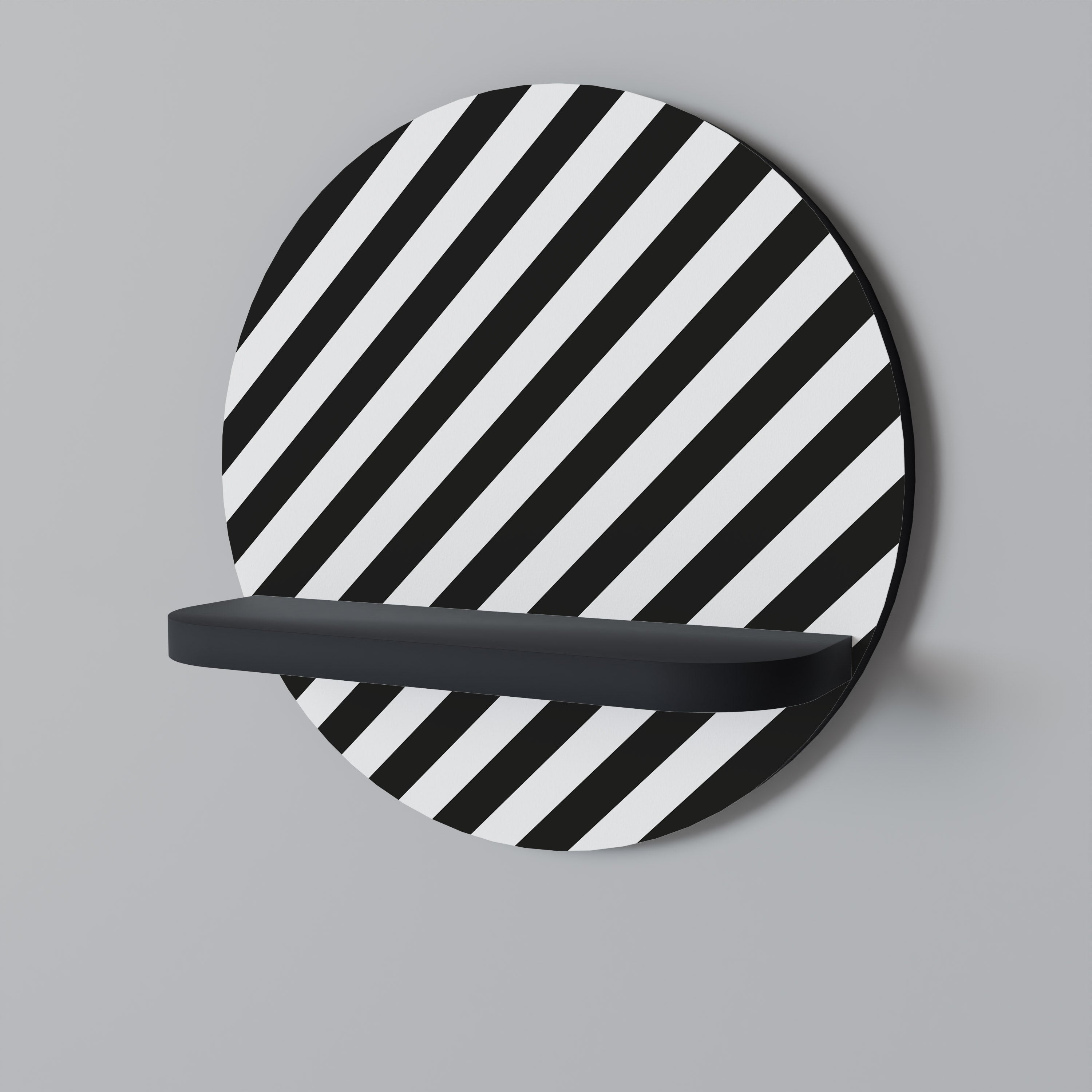 Étagère ronde PARAGON PATTERNS en finition noire