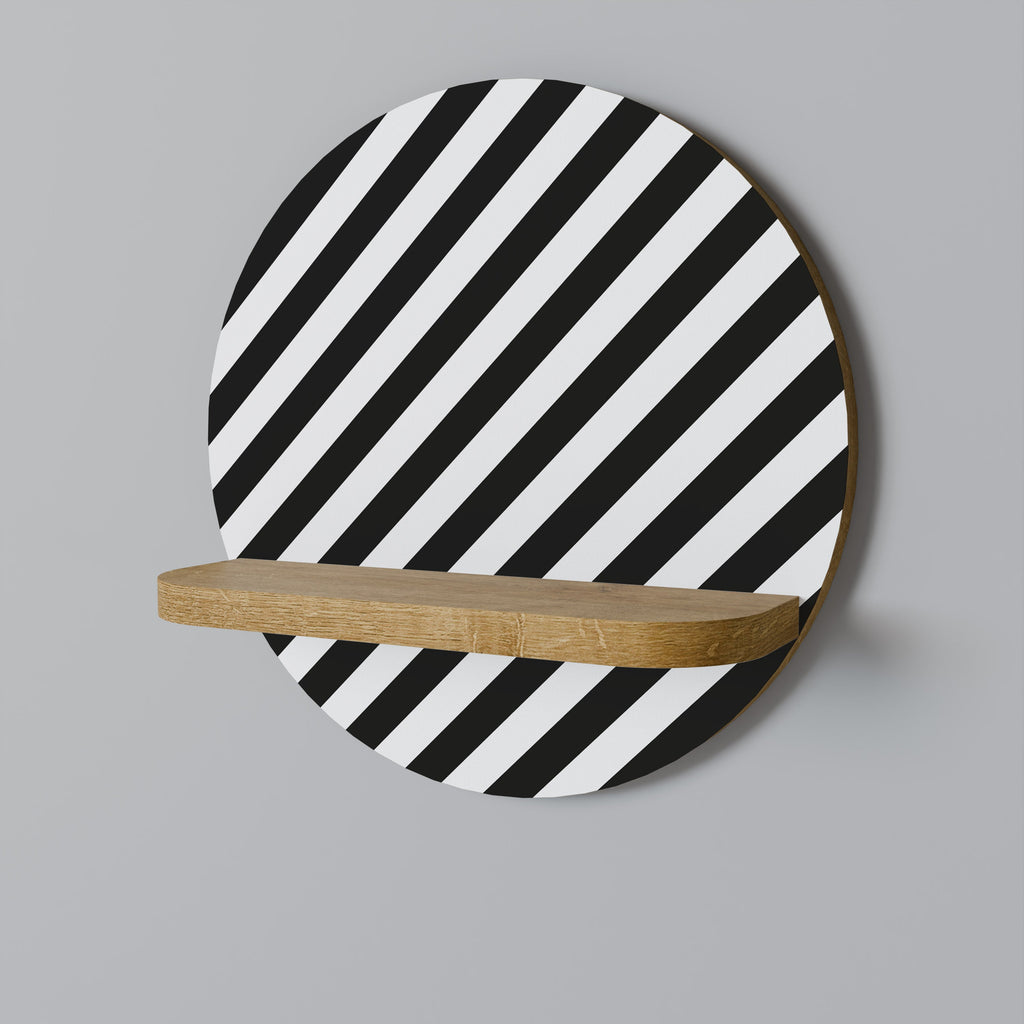 Étagère d'art ronde PARAGON PATTERNS effet chêne