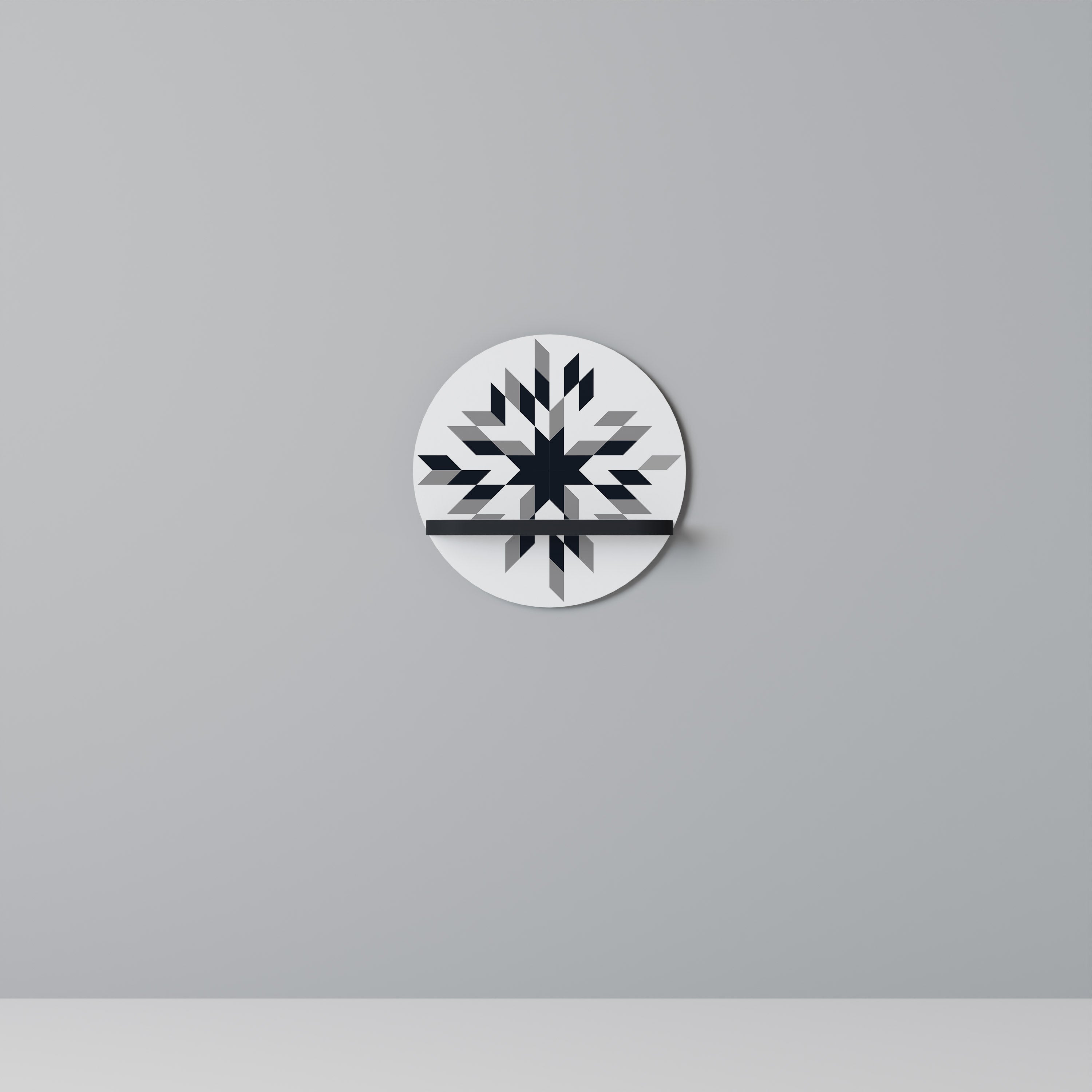 Étagère ronde MOONLIT MOSAIC en finition noire