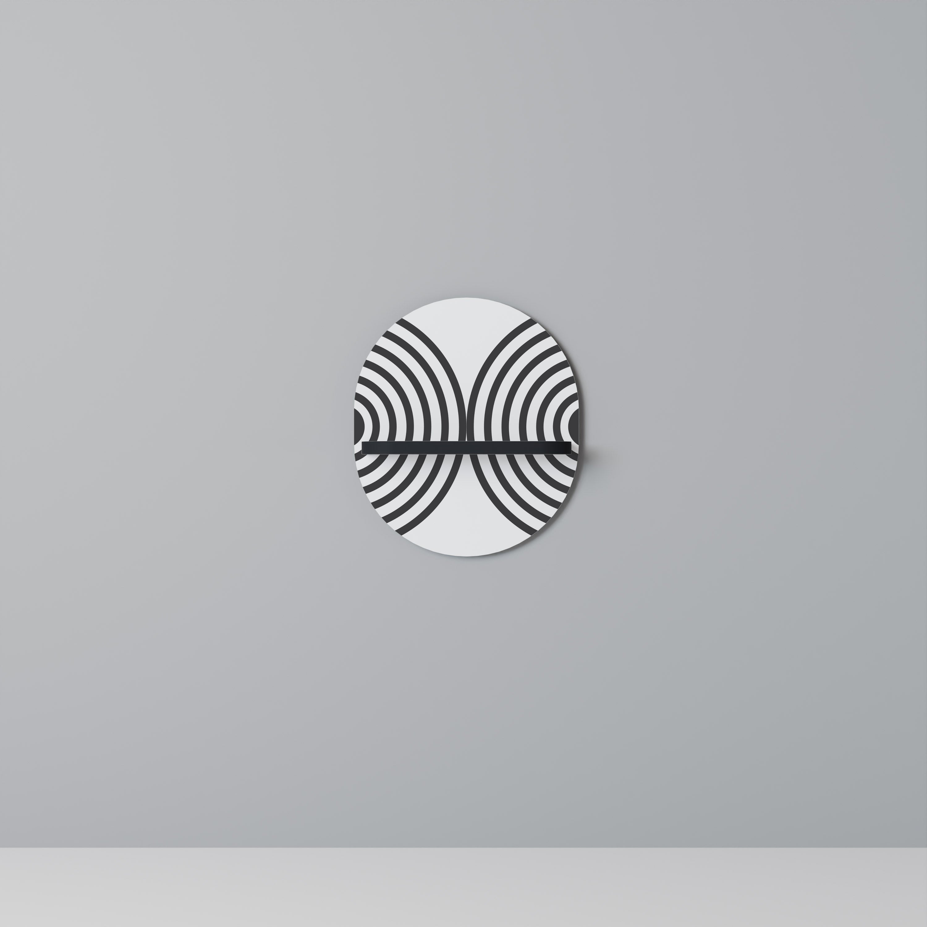 Étagère ovale MIDNIGHT MELODIES en finition noire