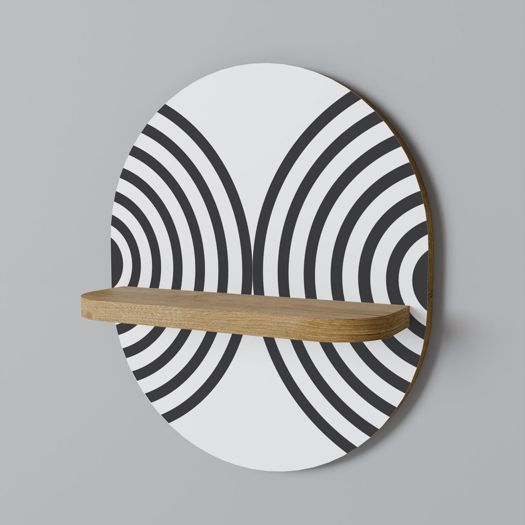 Étagère ovale effet chêne MIDNIGHT MELODIES