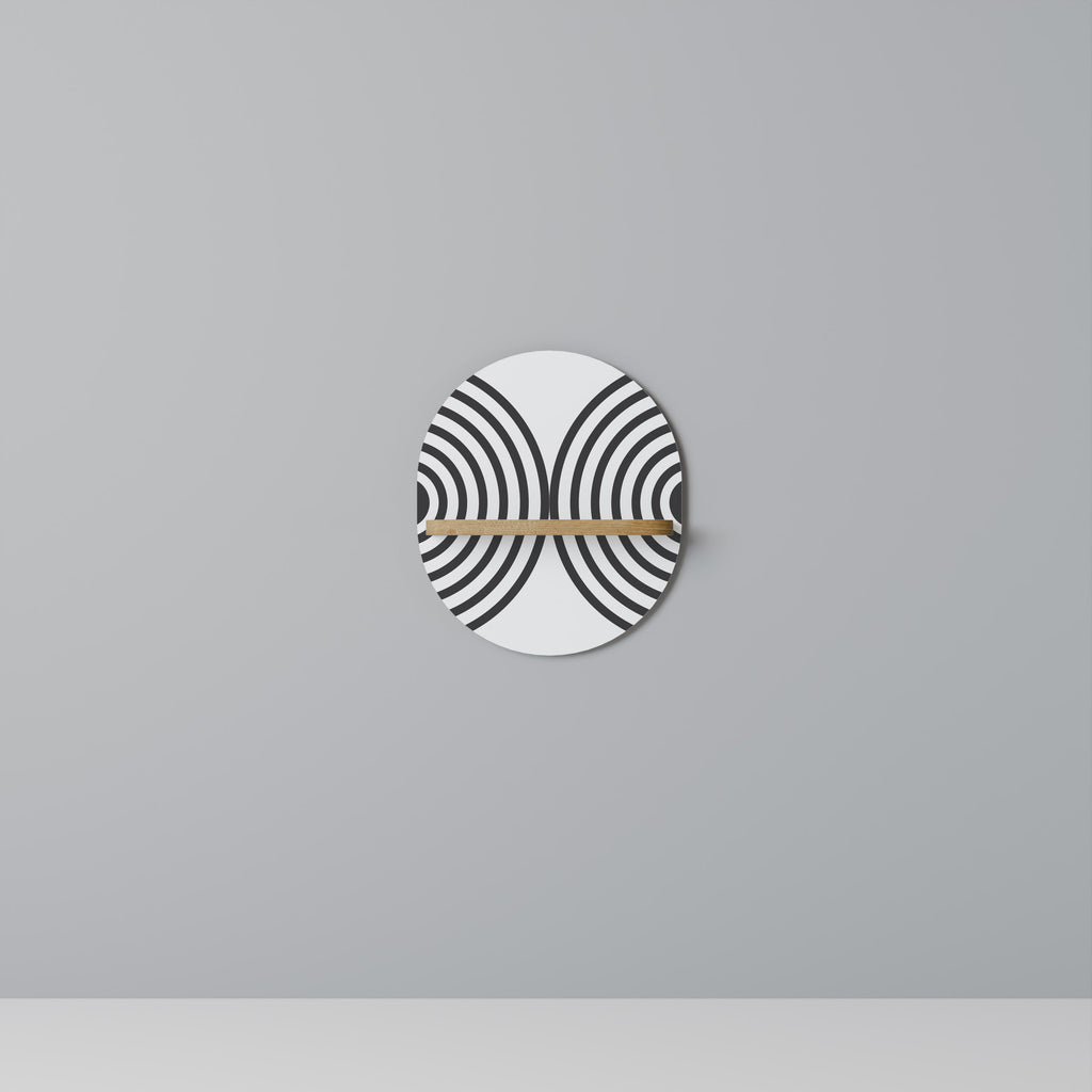 Étagère ovale effet chêne MIDNIGHT MELODIES