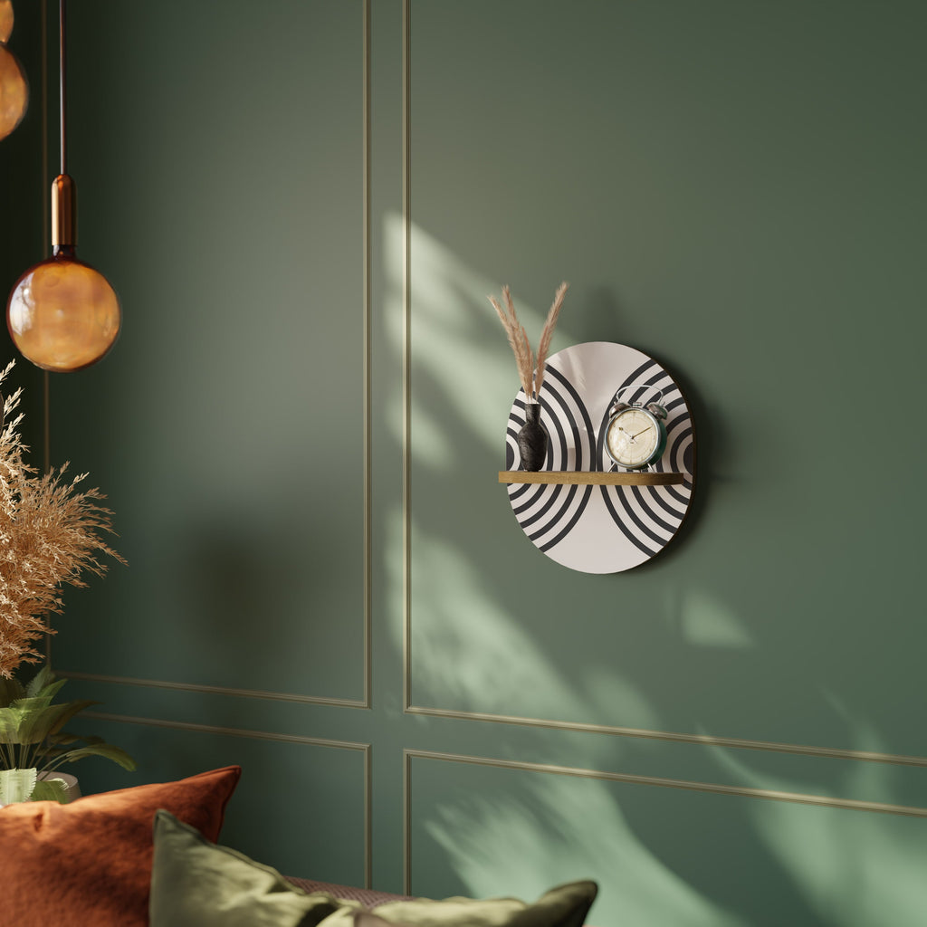 Étagère ovale effet chêne MIDNIGHT MELODIES