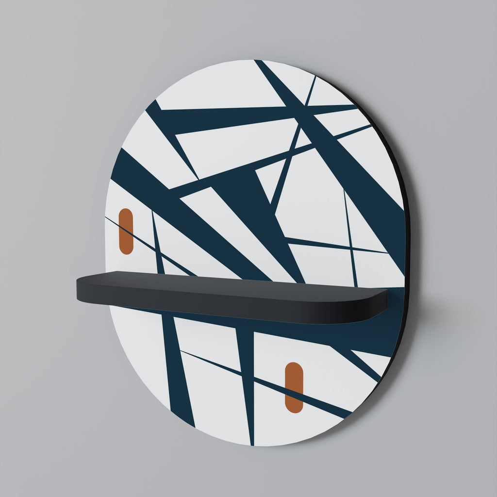 Étagère d'art ovale SHADOW SYMPHONY en finition noire