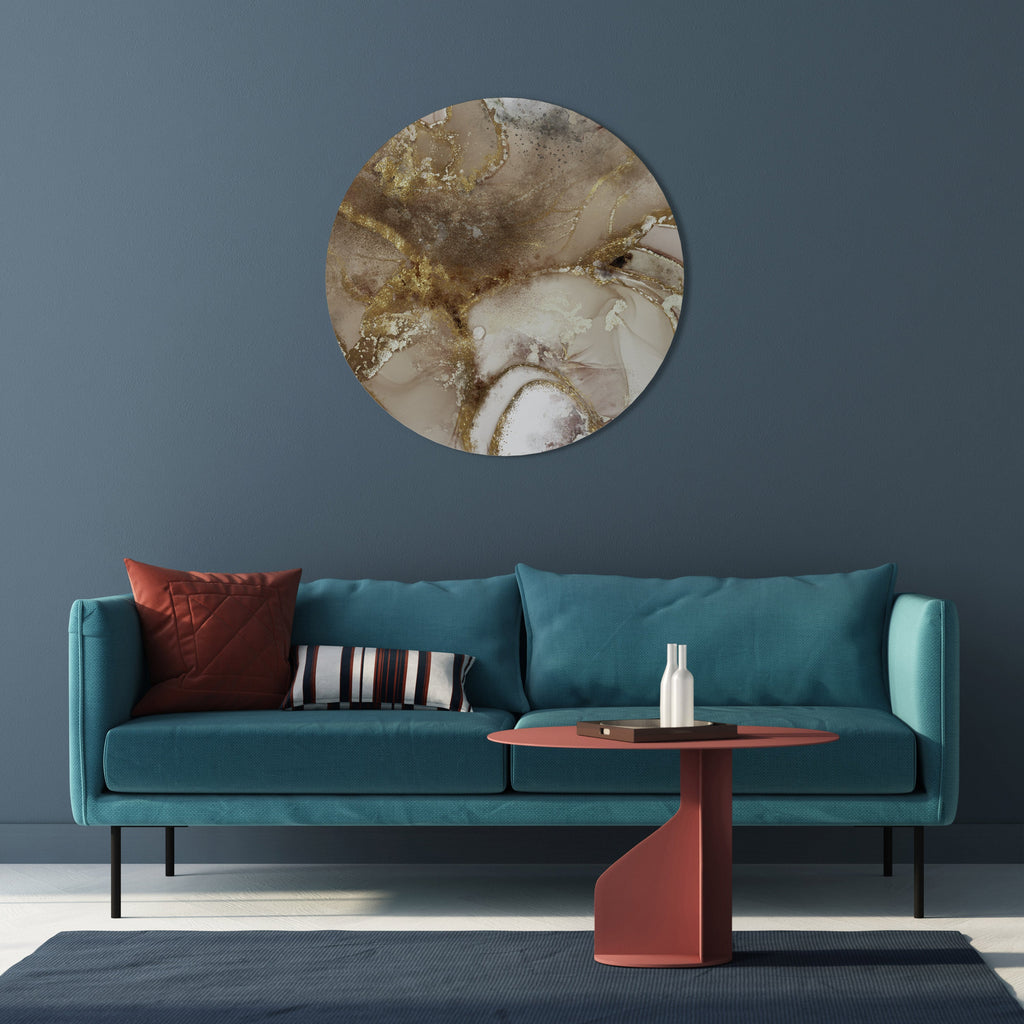 Art mural rond CALMING STREAMS