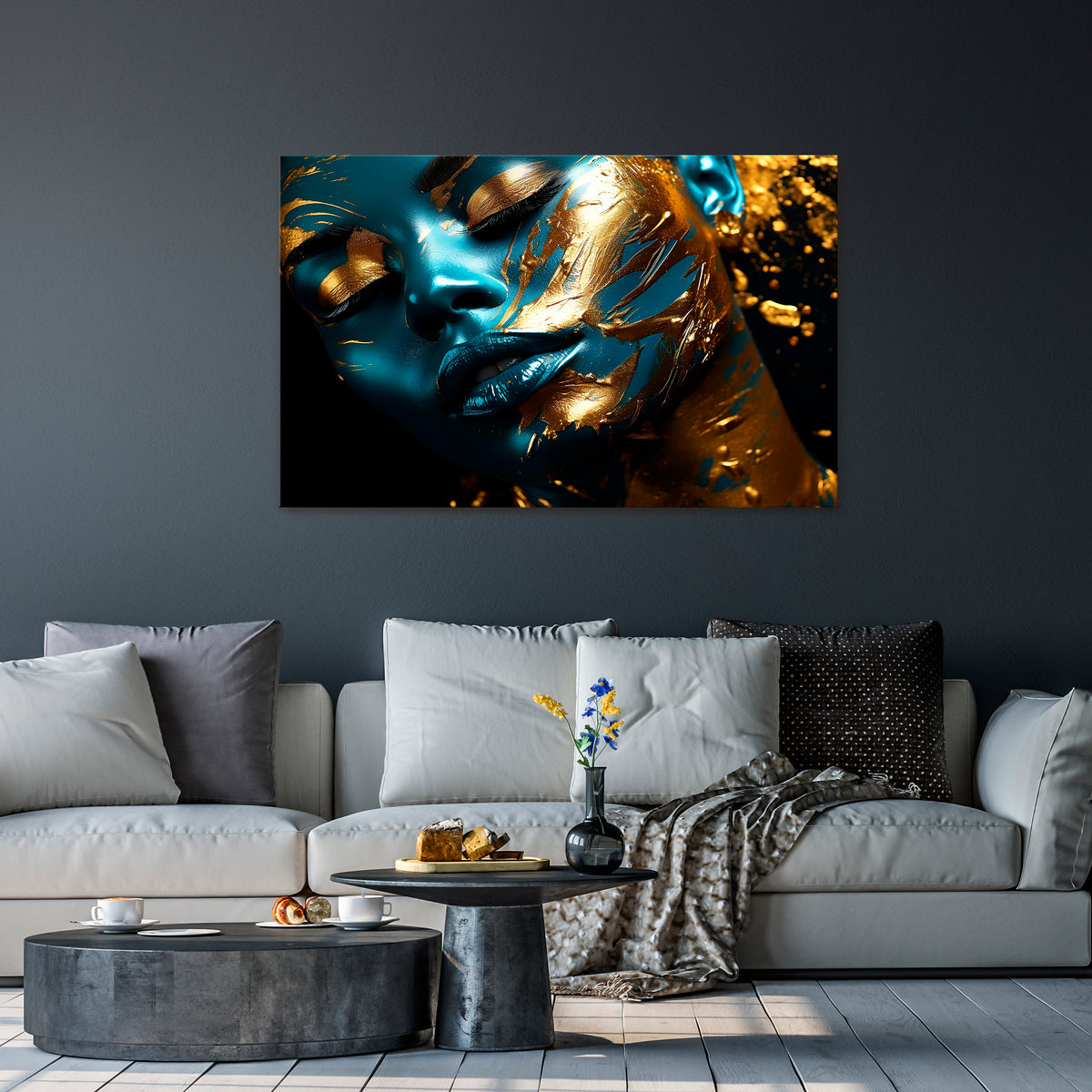 GOLDEN SERENITY Horizontal Canvas Print