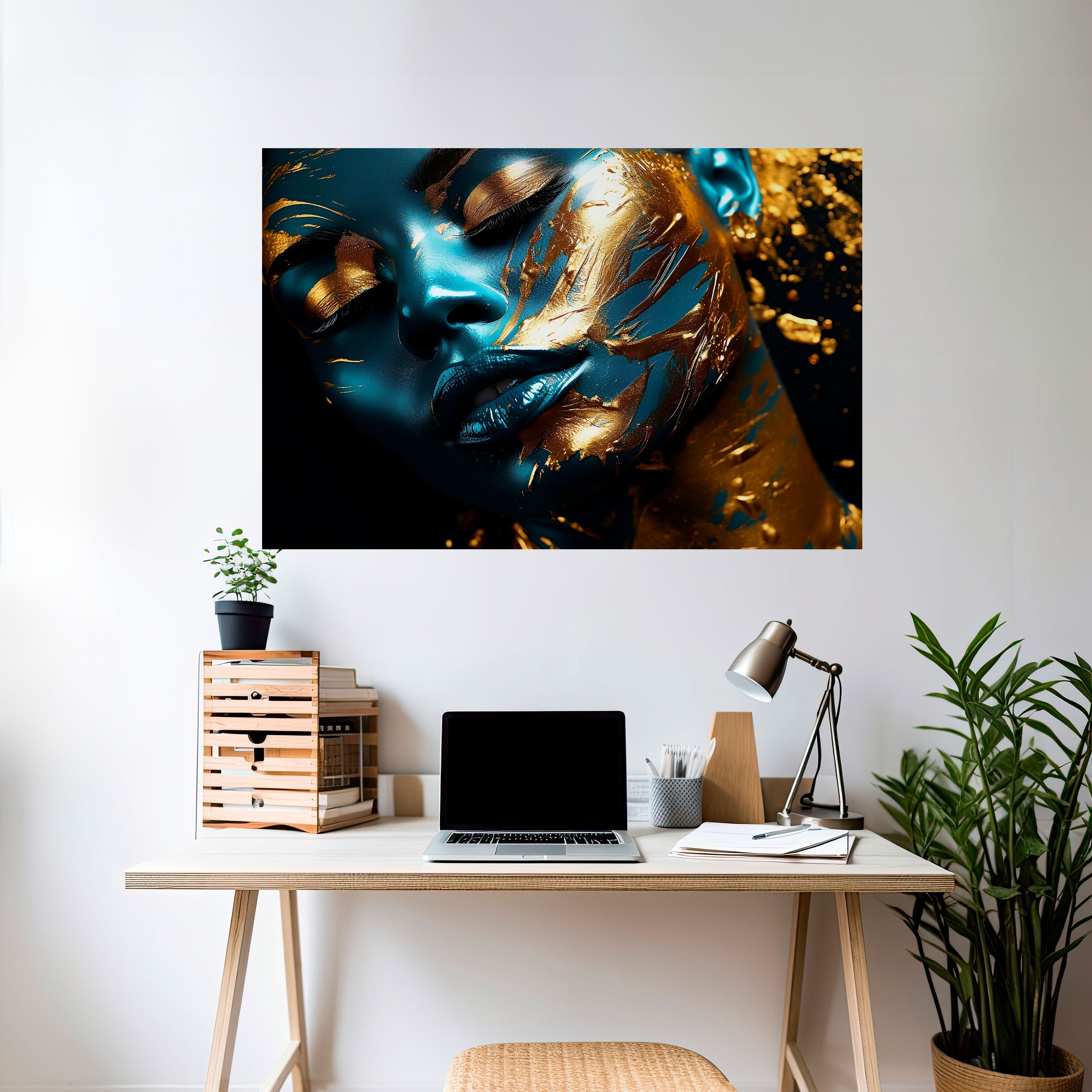Affiche horizontale autocollante GOLDEN SERENITY