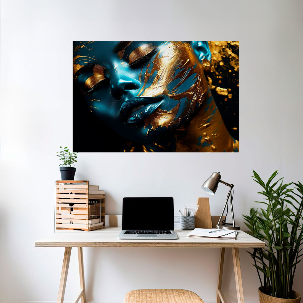 Affiche horizontale autocollante GOLDEN SERENITY