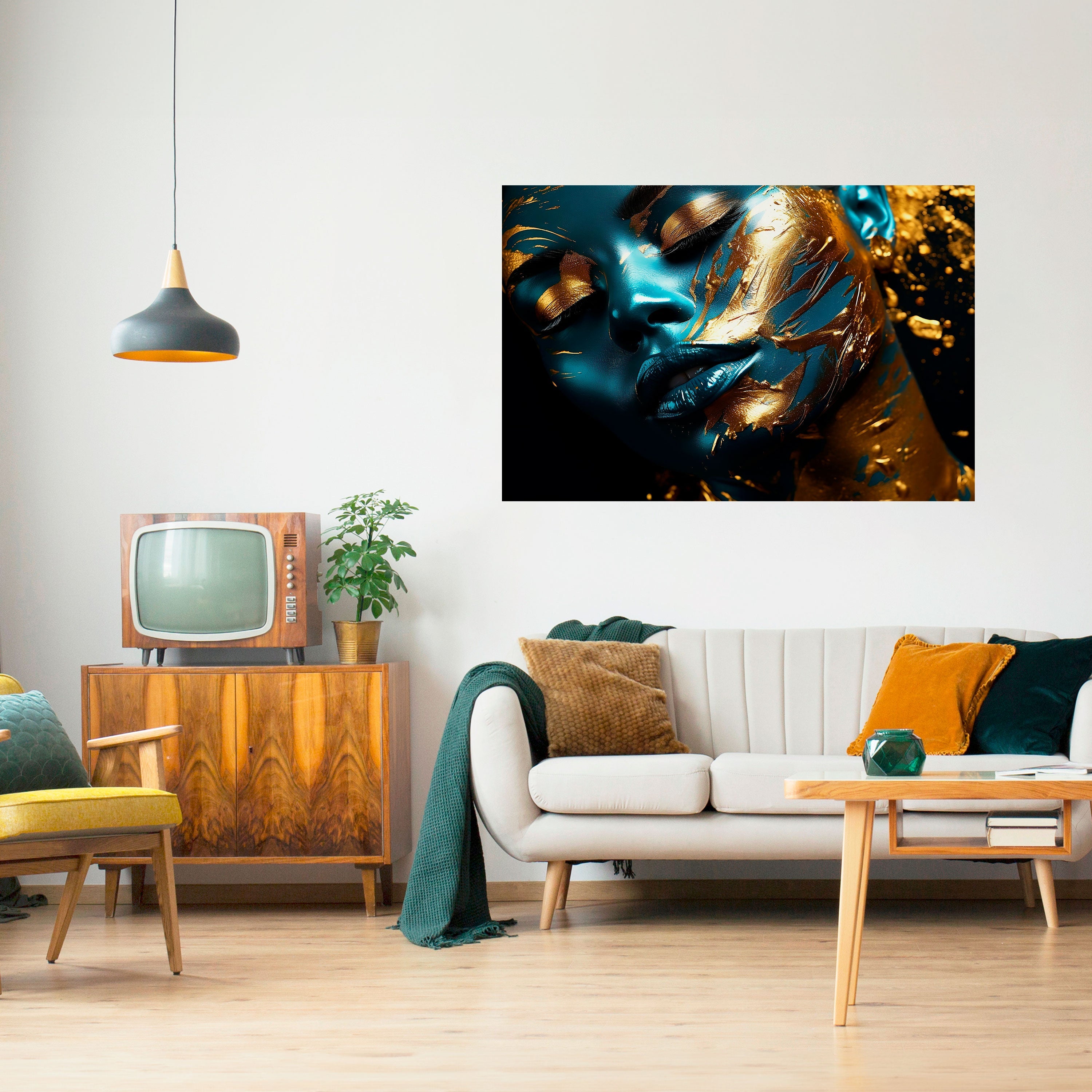 Affiche horizontale autocollante GOLDEN SERENITY