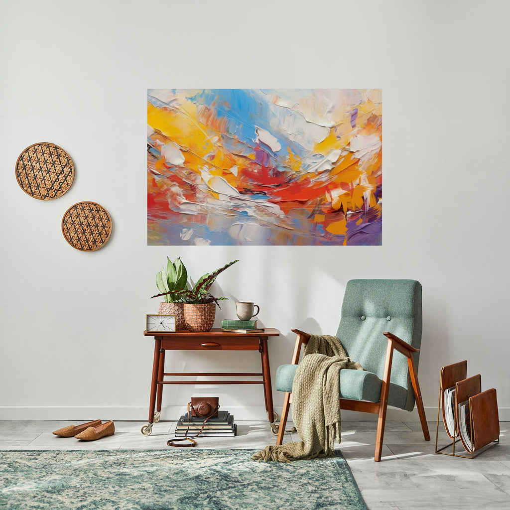 Affiche horizontale autocollante « RÊVERIE COLORÉE »