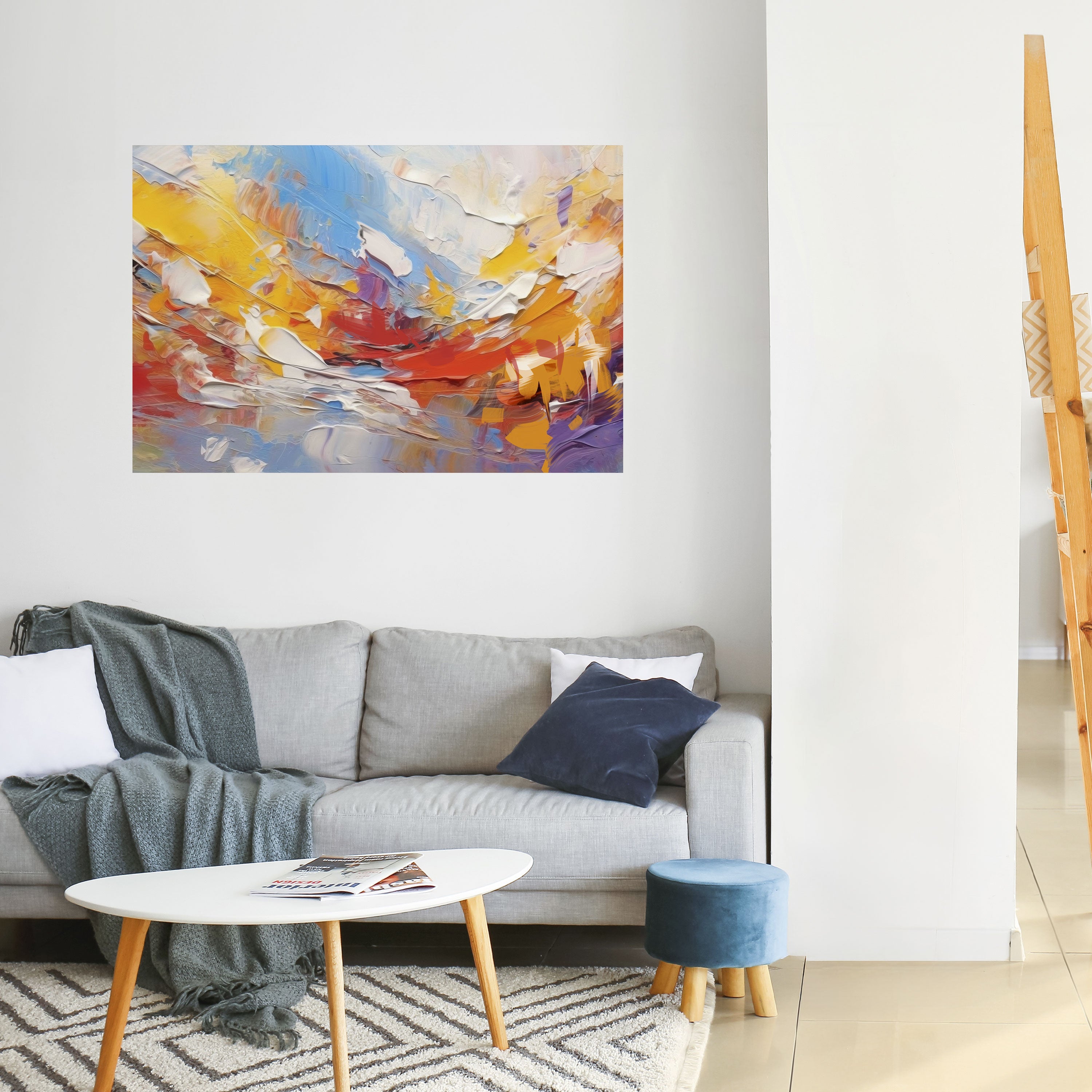 Affiche horizontale autocollante « RÊVERIE COLORÉE »