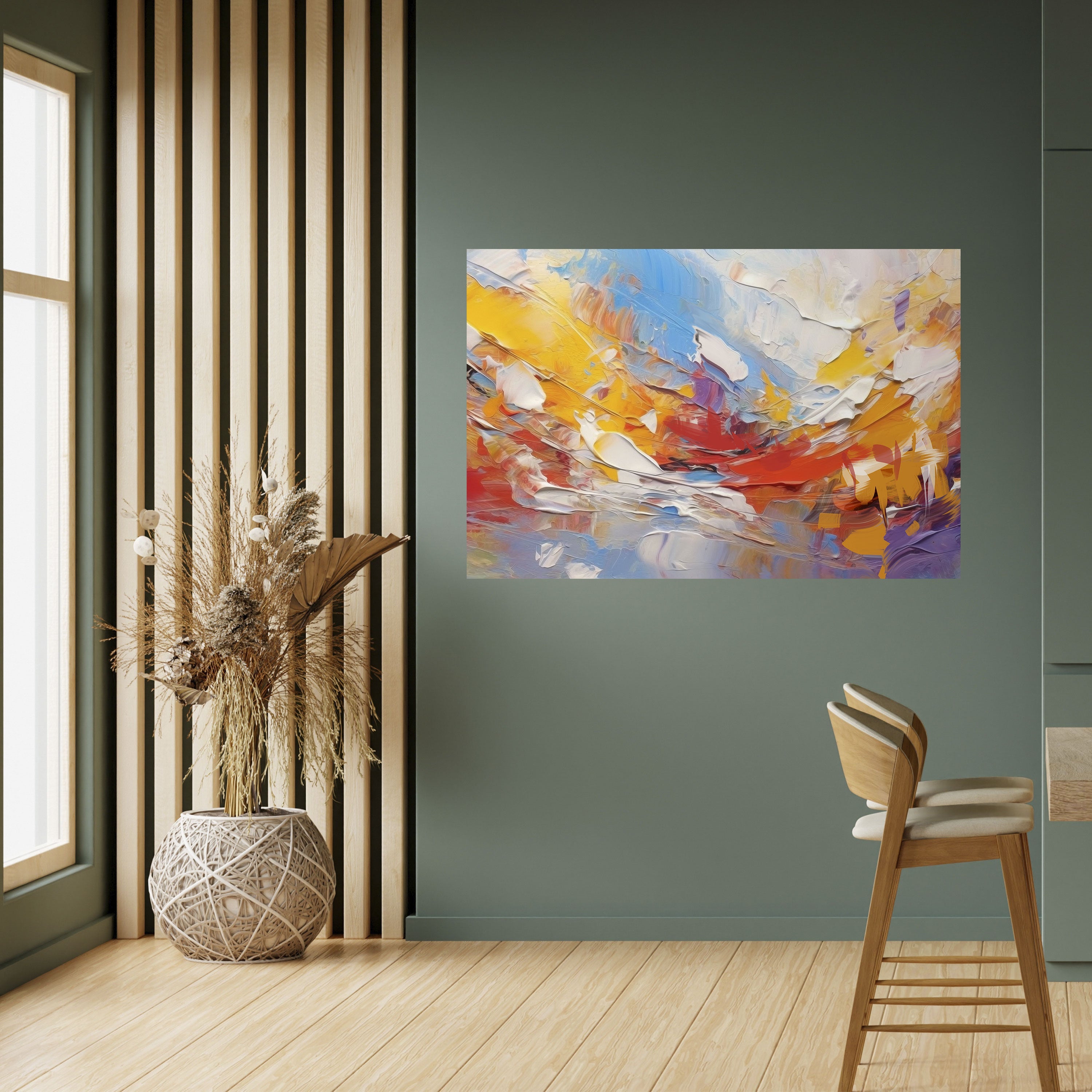 Affiche horizontale autocollante « RÊVERIE COLORÉE »