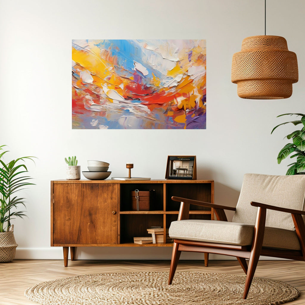 Affiche horizontale autocollante « RÊVERIE COLORÉE »