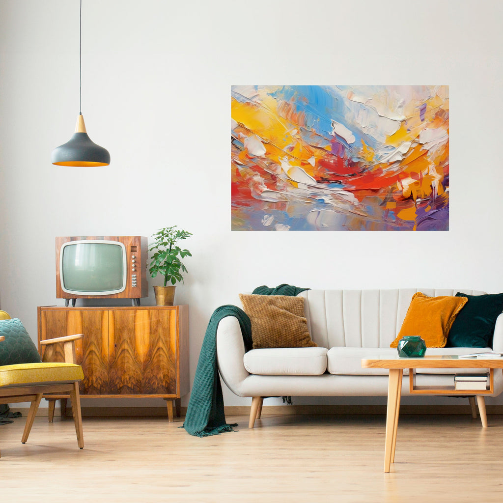 Affiche horizontale autocollante « RÊVERIE COLORÉE »