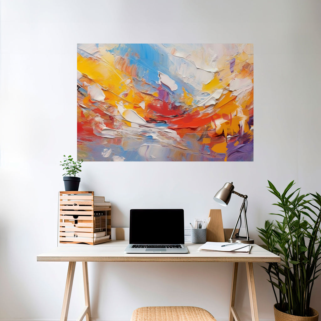 Affiche horizontale autocollante « RÊVERIE COLORÉE »