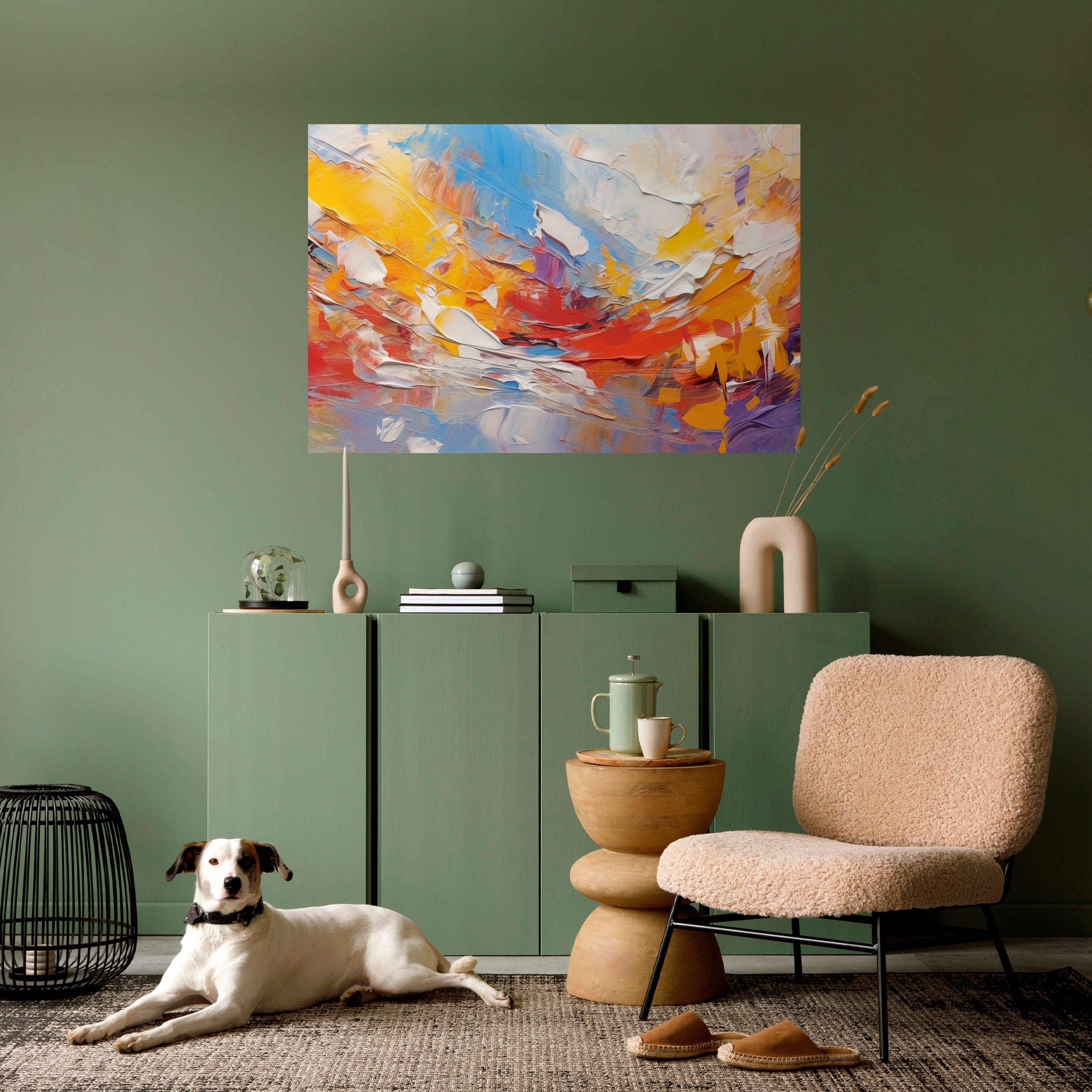 Affiche horizontale autocollante « RÊVERIE COLORÉE »