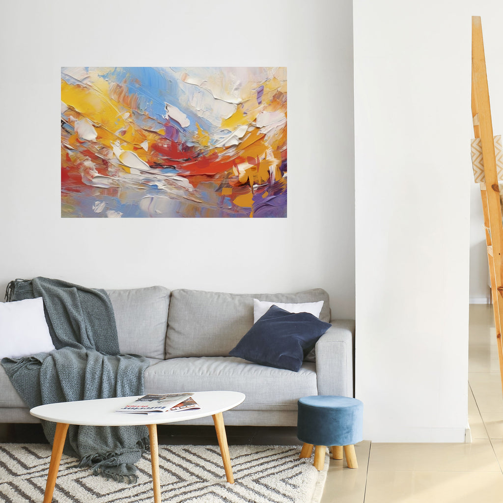 Affiche horizontale autocollante « RÊVERIE COLORÉE »