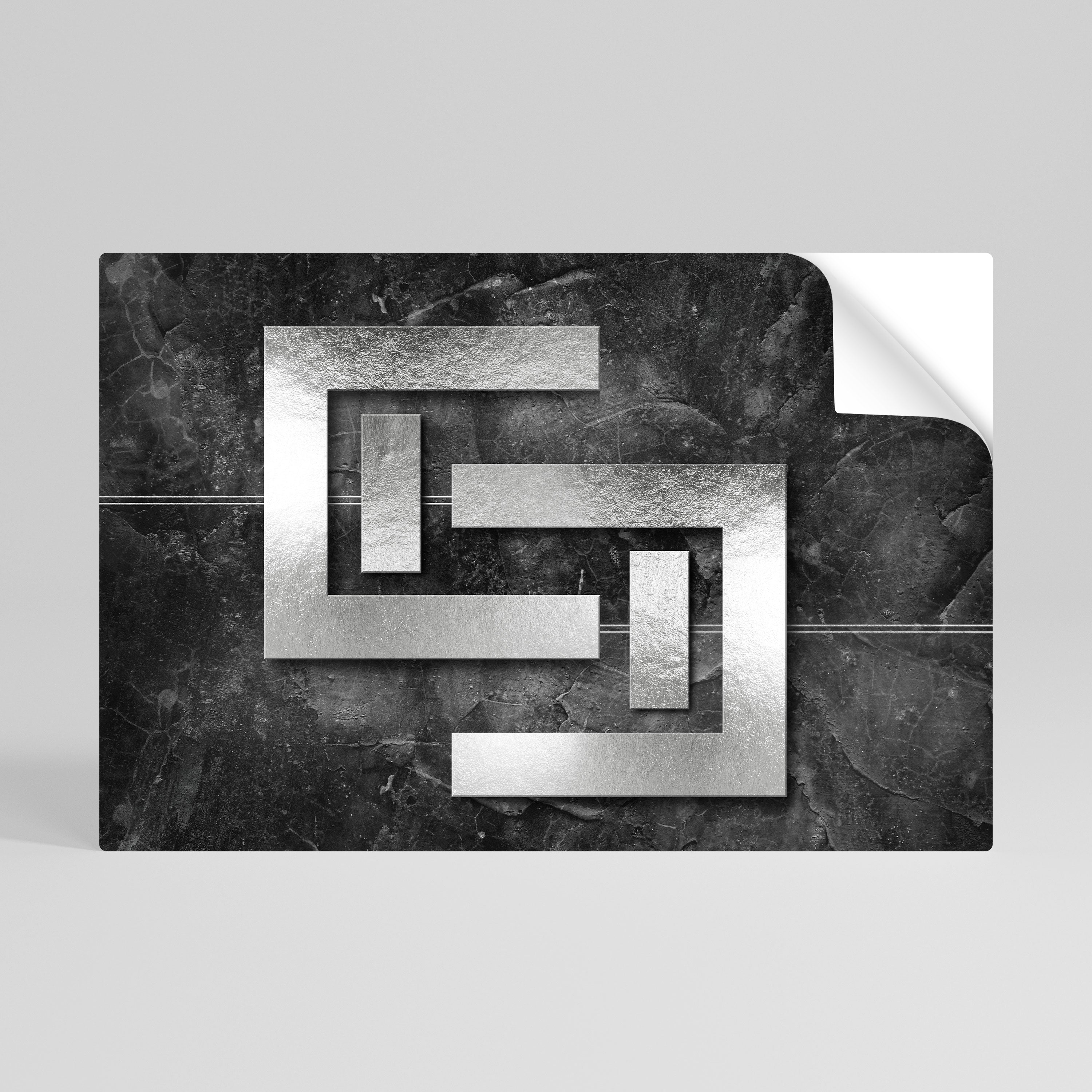 STEEL CAPTURE Peel and Stick Horizontal Poster