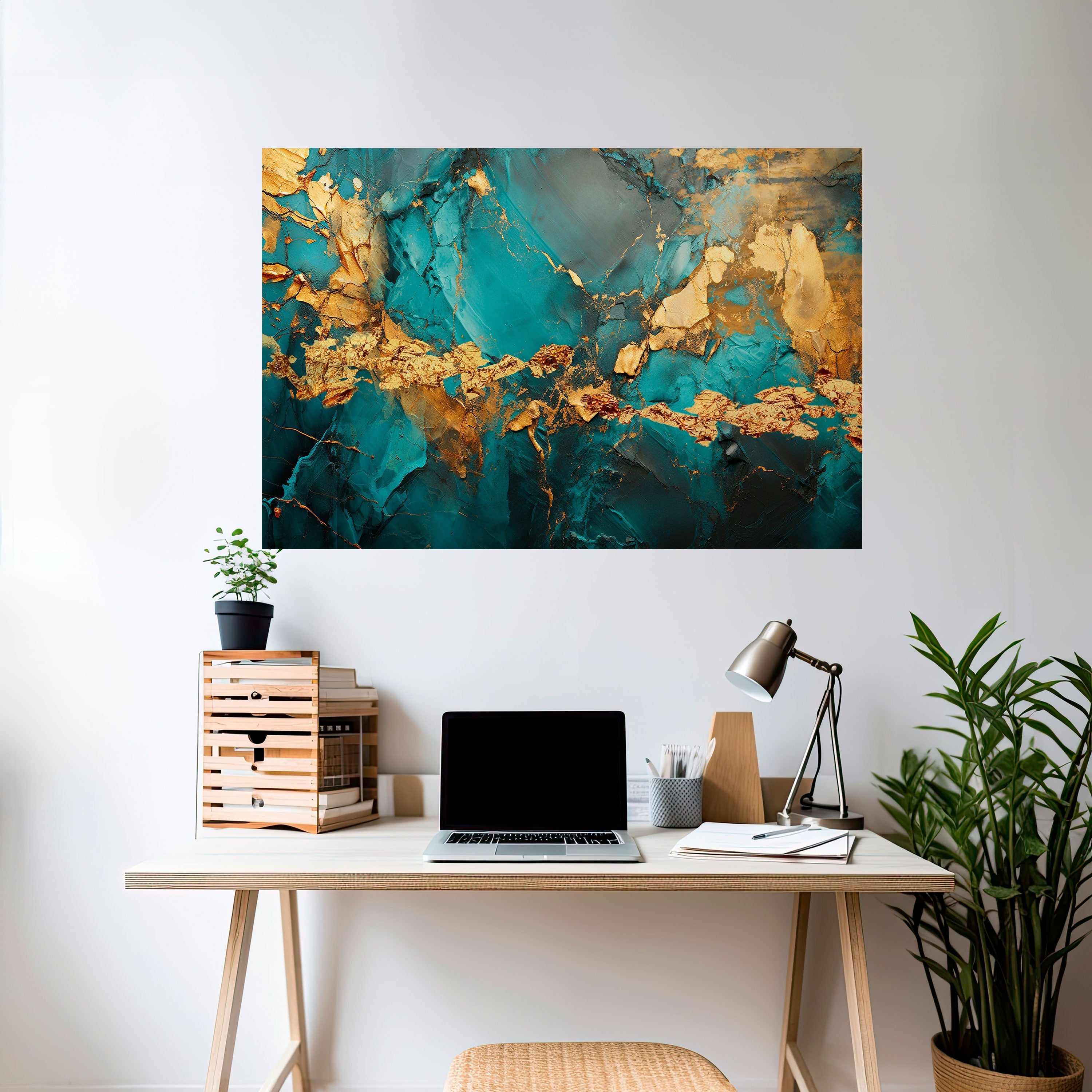 Affiche horizontale autocollante « CELESTIAL GOLDRUSH »