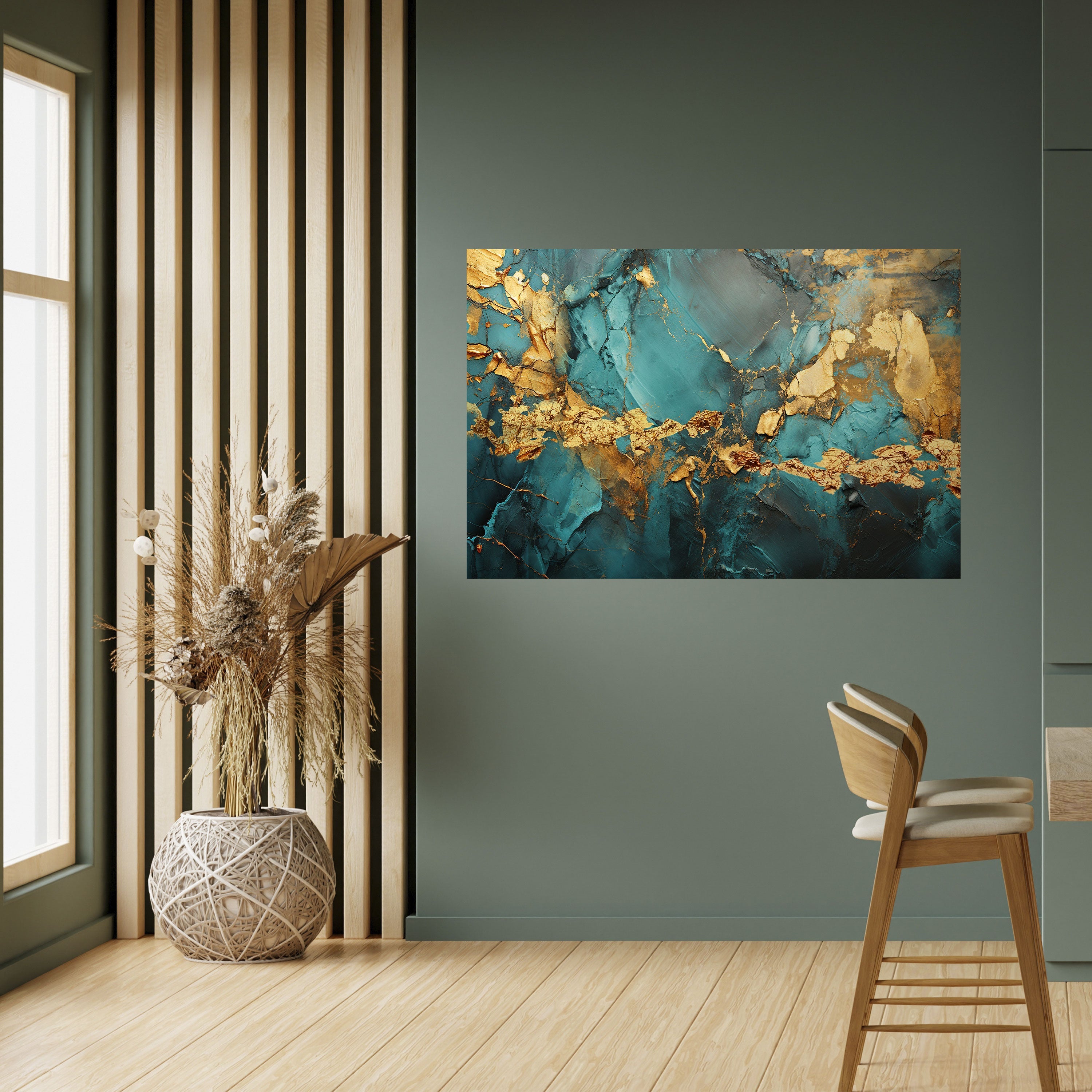 Affiche horizontale autocollante « CELESTIAL GOLDRUSH »