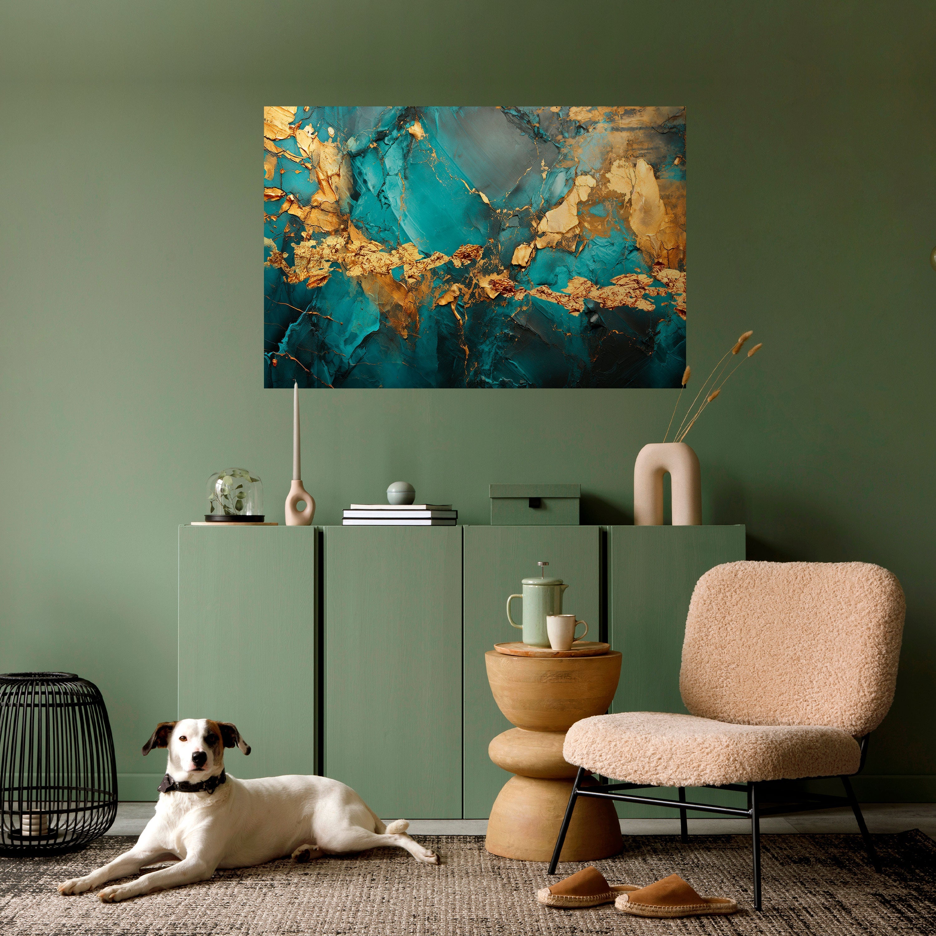 Affiche horizontale autocollante « CELESTIAL GOLDRUSH »