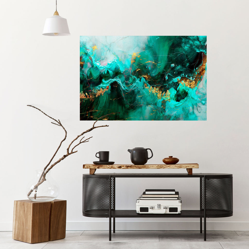 Affiche horizontale autocollante « VAGUES GRACIEUSES »