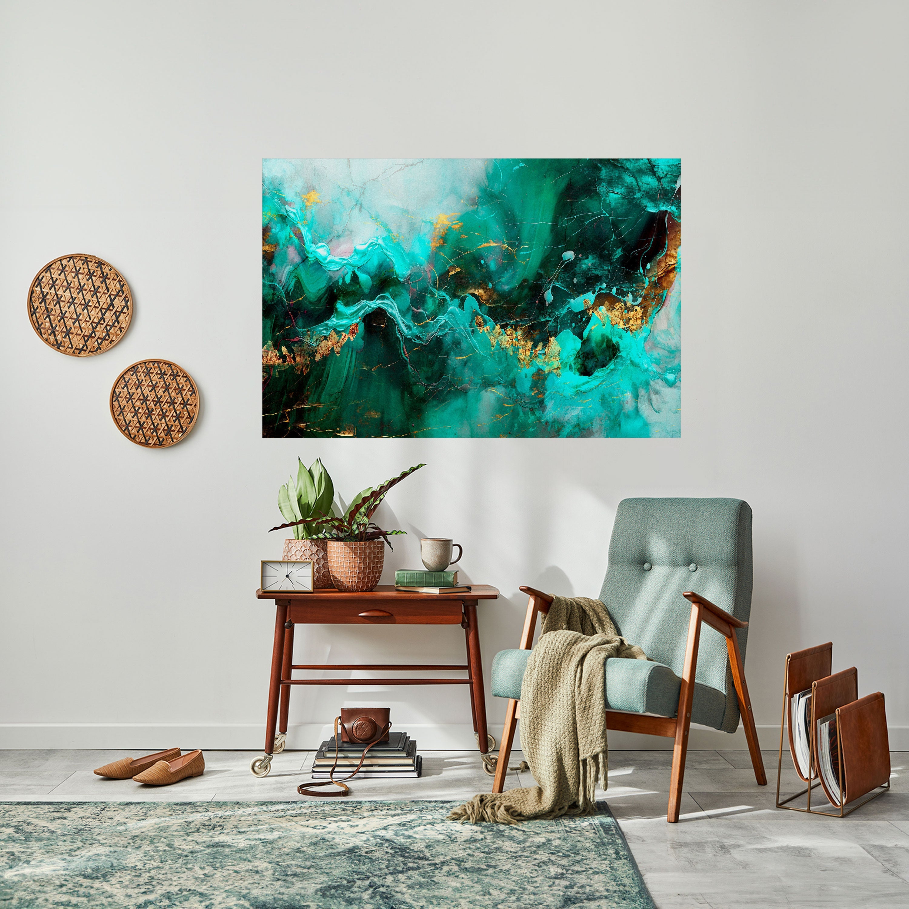 Affiche horizontale autocollante « VAGUES GRACIEUSES »