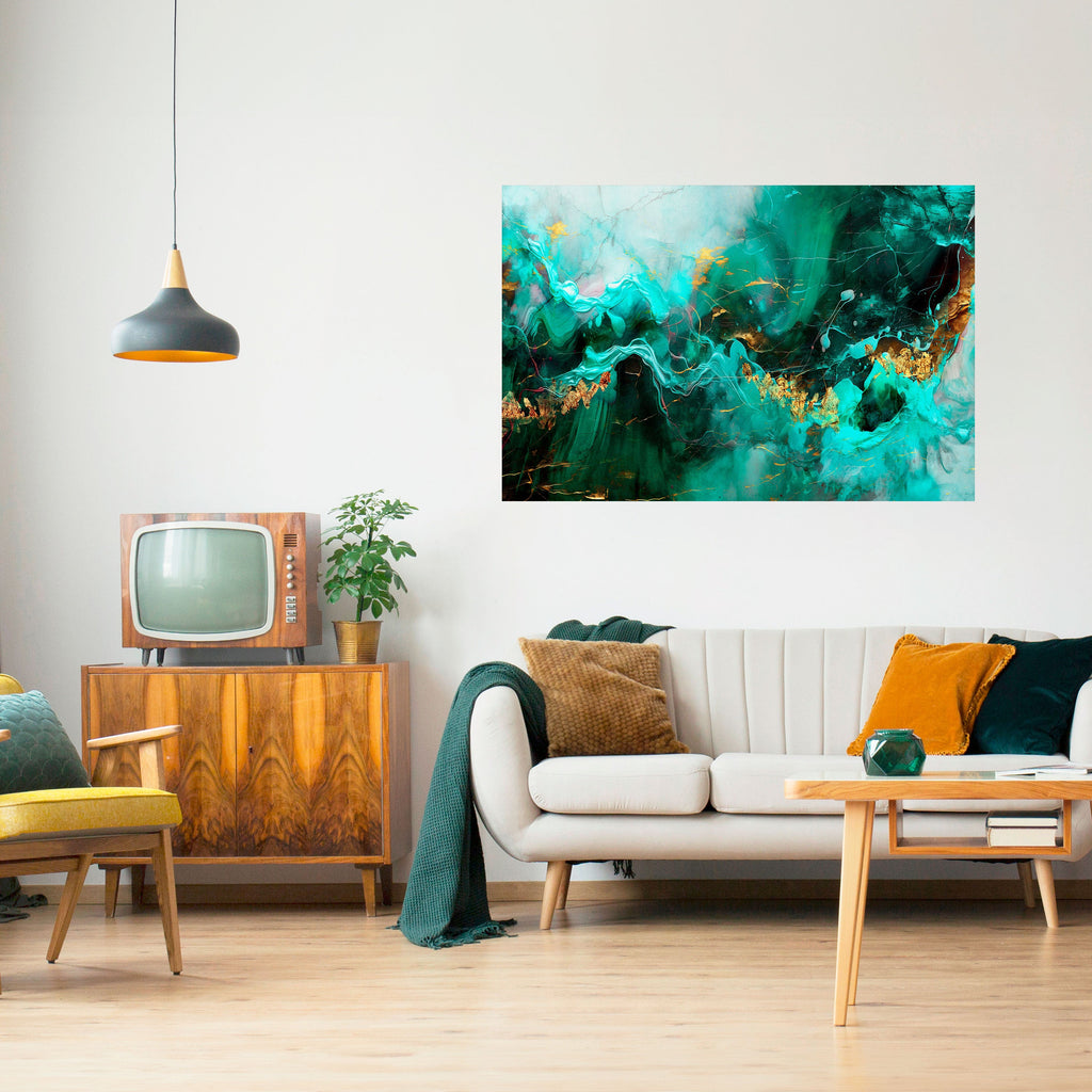 Affiche horizontale autocollante « VAGUES GRACIEUSES »