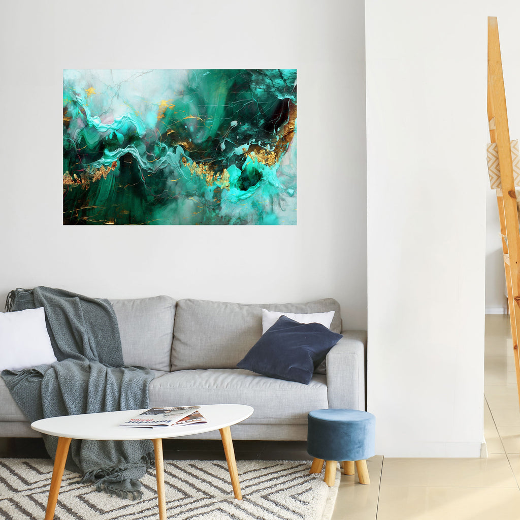 Affiche horizontale autocollante « VAGUES GRACIEUSES »