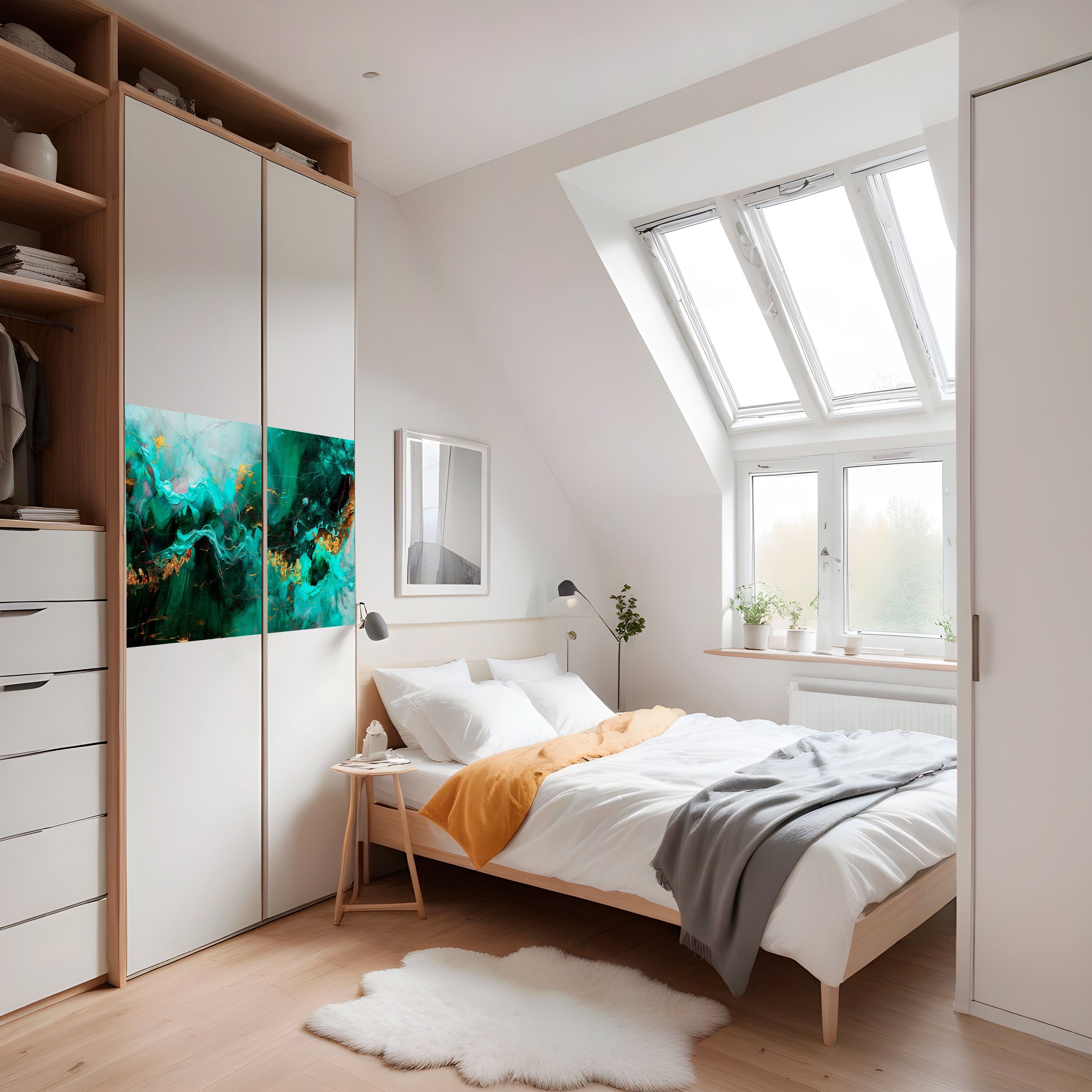 Affiche horizontale autocollante « VAGUES GRACIEUSES »