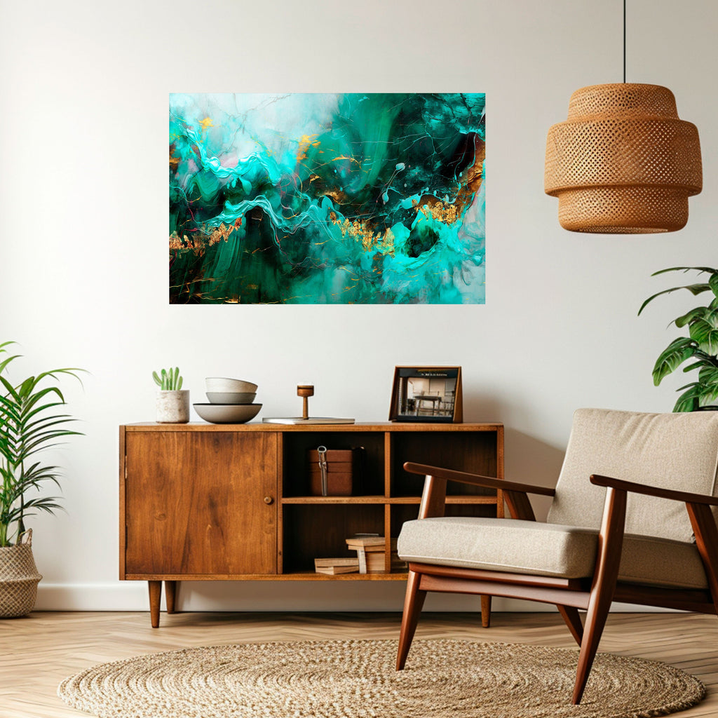 Affiche horizontale autocollante « VAGUES GRACIEUSES »