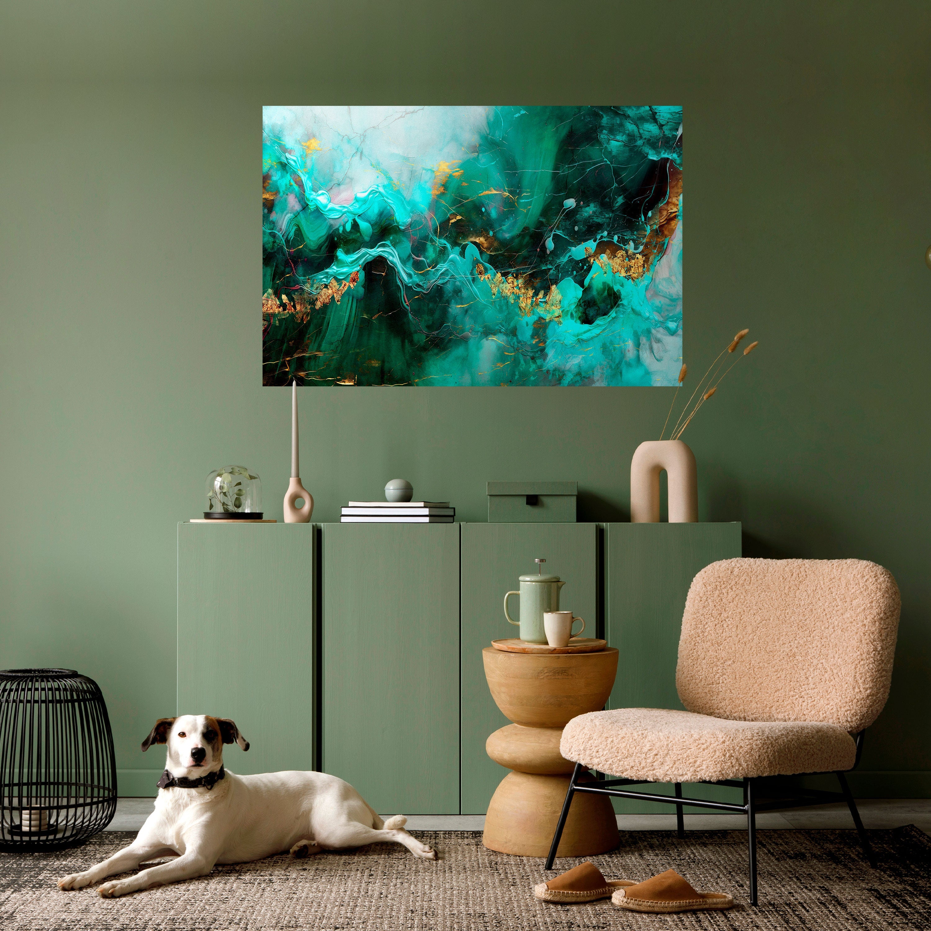 Affiche horizontale autocollante « VAGUES GRACIEUSES »