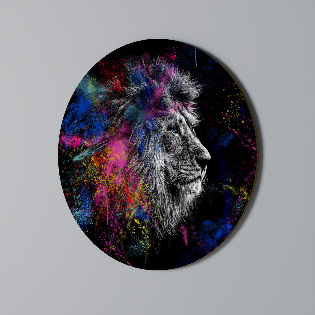 LION ARTISTRY Décoration murale ronde