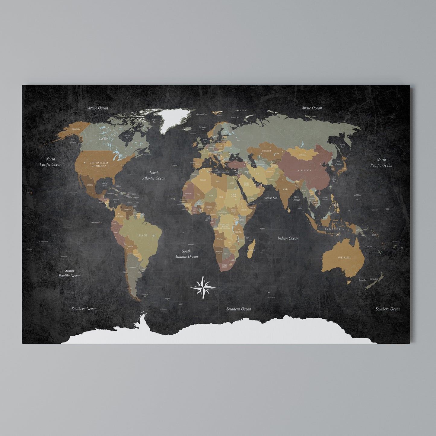 NAVIGATING VIBRANT LANDS Horizontal Canvas Print