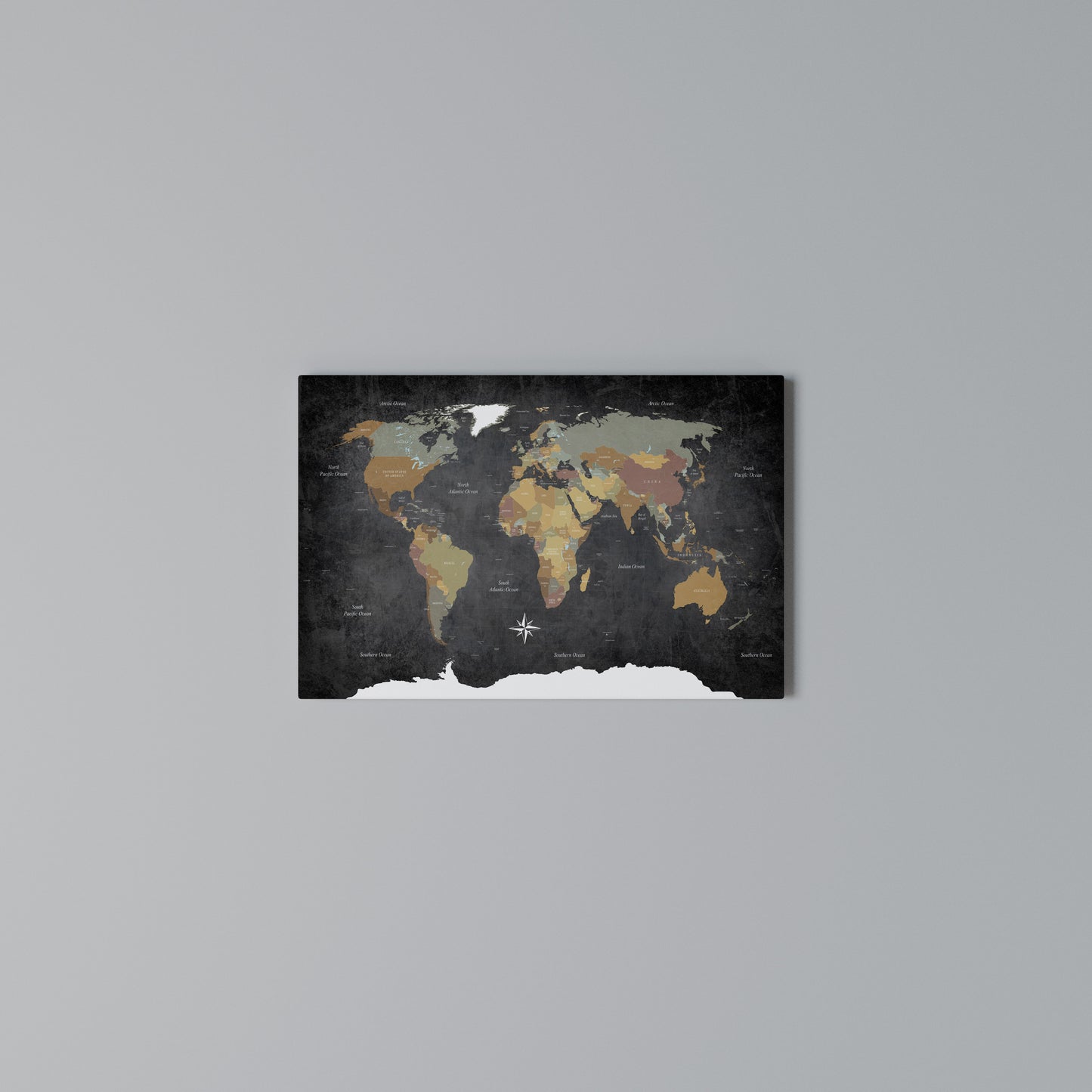NAVIGATING VIBRANT LANDS Horizontal Canvas Print