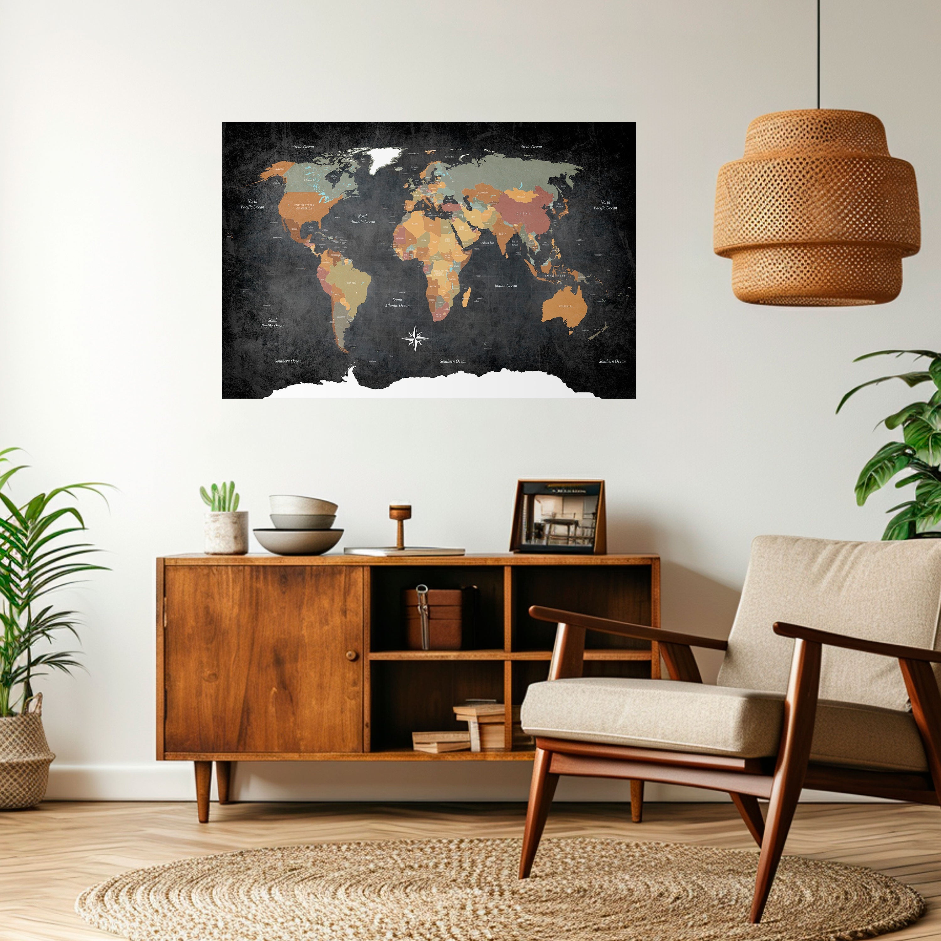 NAVIGUER SUR DES TERRES VIBRANTES Affiche horizontale autocollante