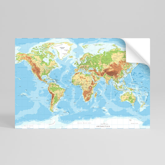 MAP OF DIVERSITY Peel and Stick Horizontal Poster