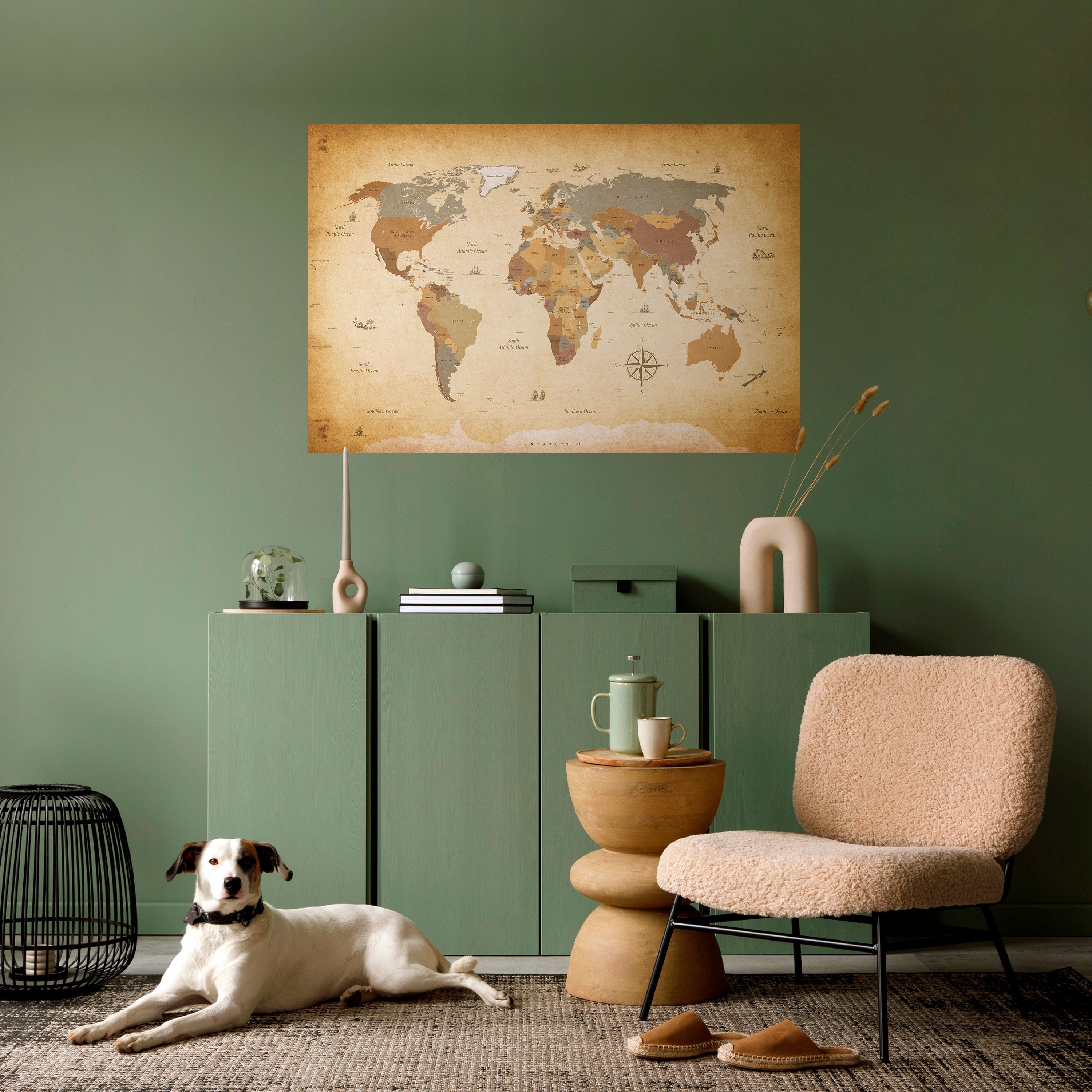 Affiche horizontale autocollante « Mystical Map Odyssey »