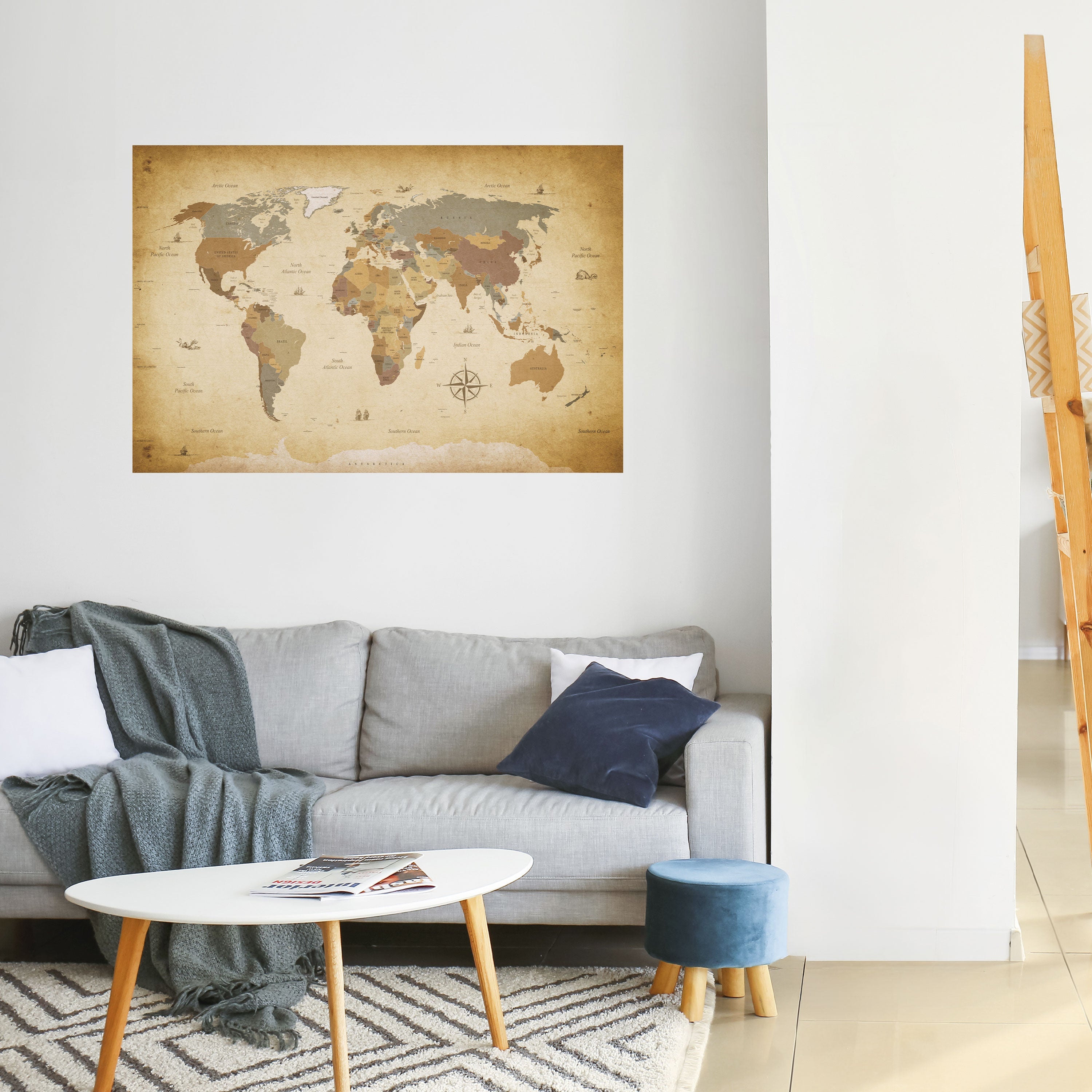 Affiche horizontale autocollante « Mystical Map Odyssey »