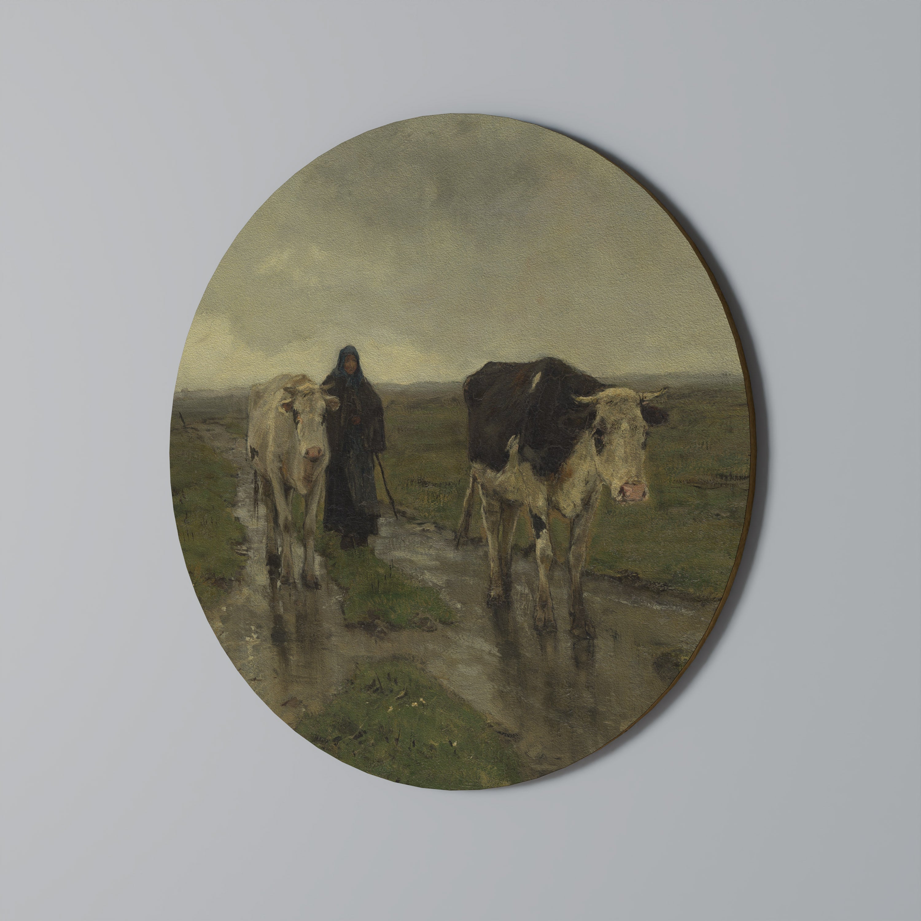 Réflexions pluvieuses Décoration murale ronde