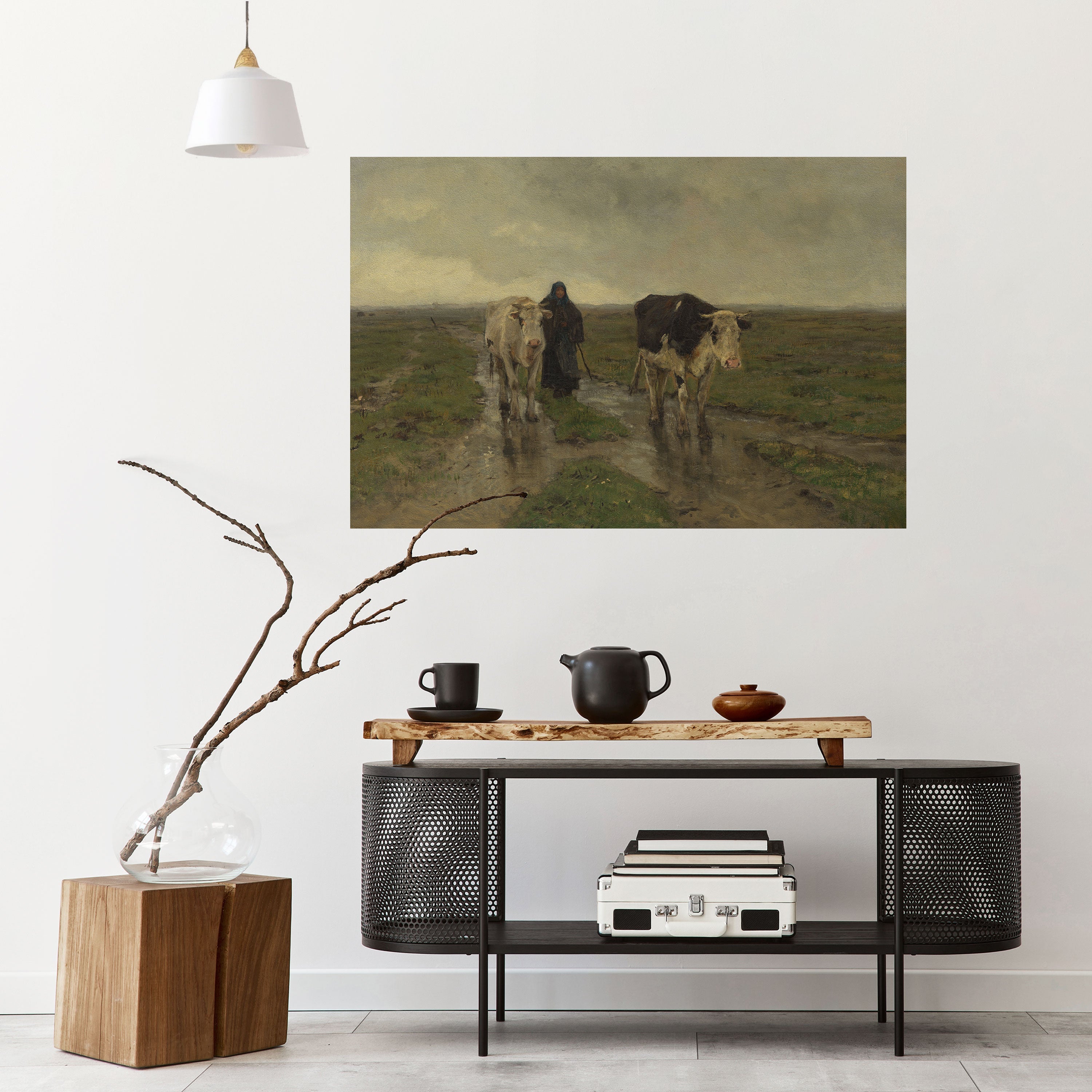 Affiche horizontale autocollante « RÉFLÉCHISSEMENTS DE PLUIE »