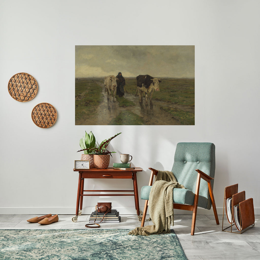 Affiche horizontale autocollante « RÉFLÉCHISSEMENTS DE PLUIE »