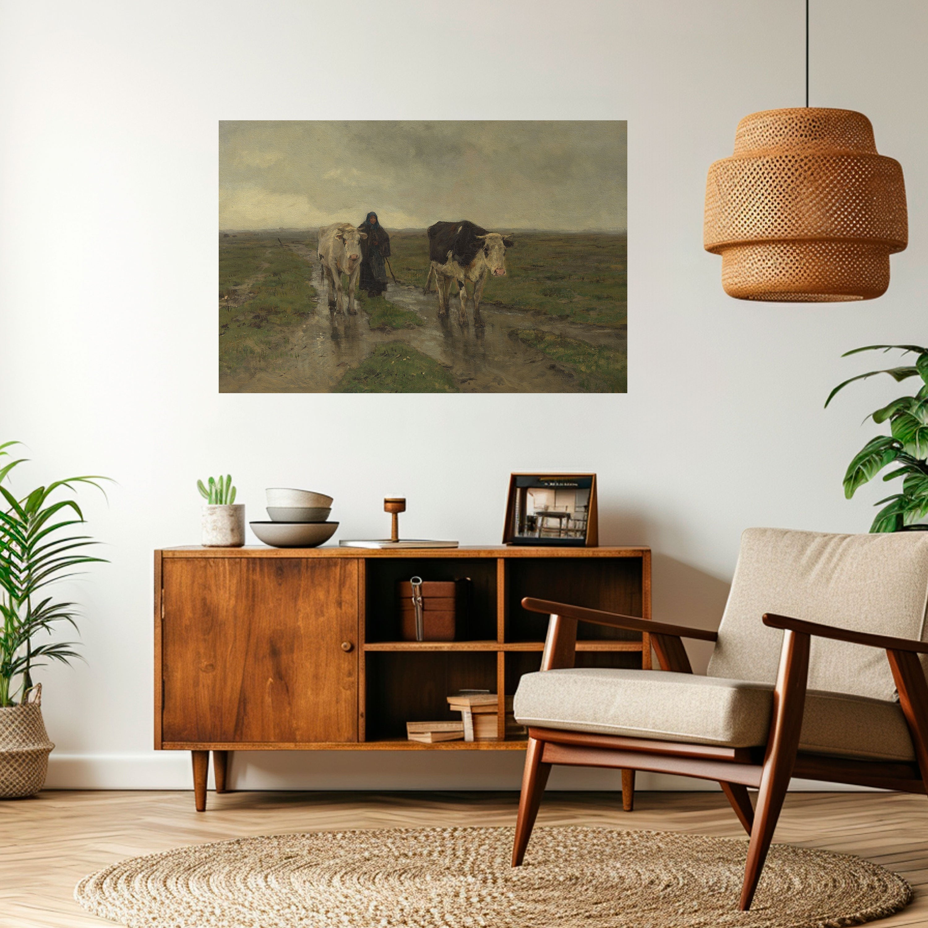 Affiche horizontale autocollante « RÉFLÉCHISSEMENTS DE PLUIE »